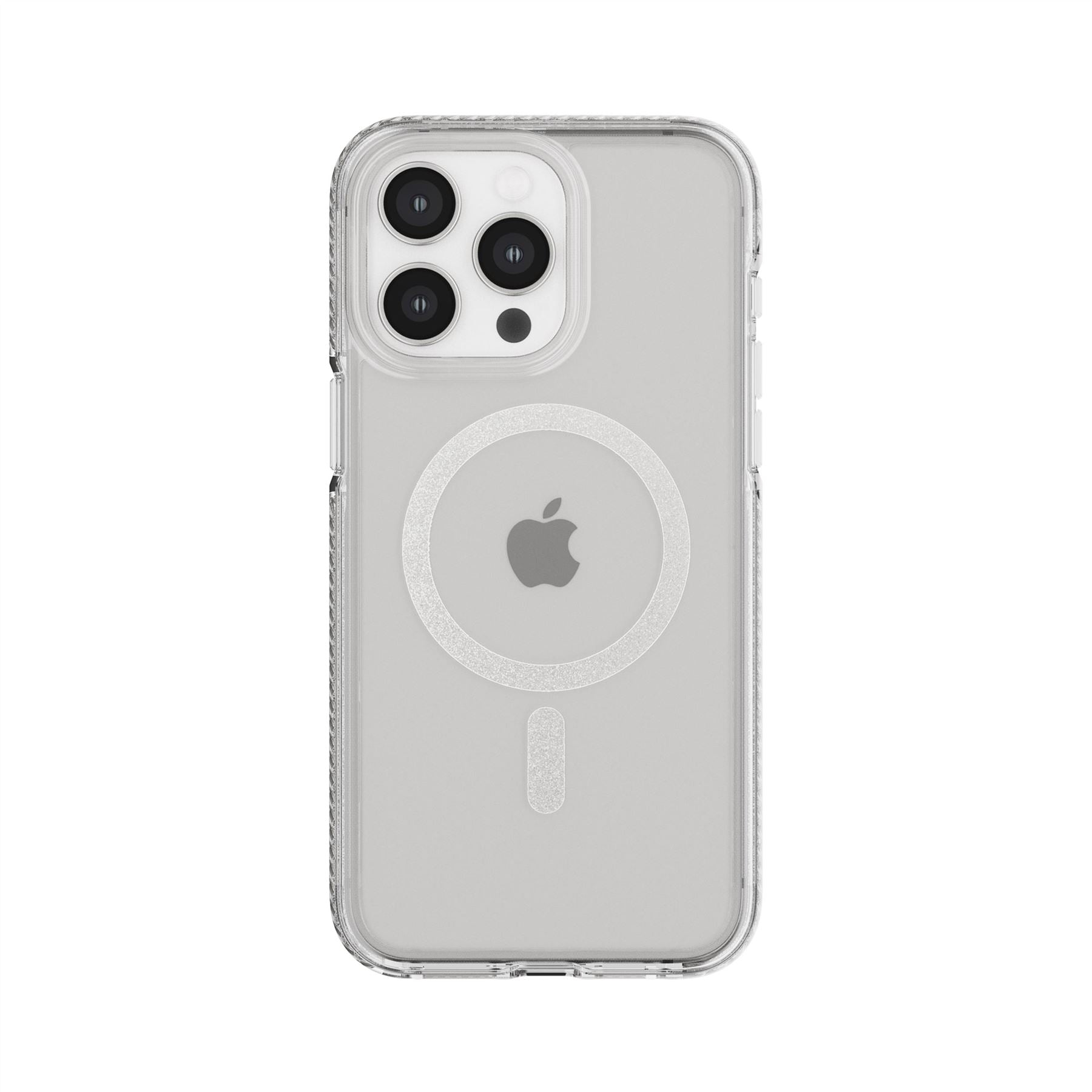Tech21 EvoCrystal iPhone 15 Pro Max MagSafe Hülle White Titanium klar
