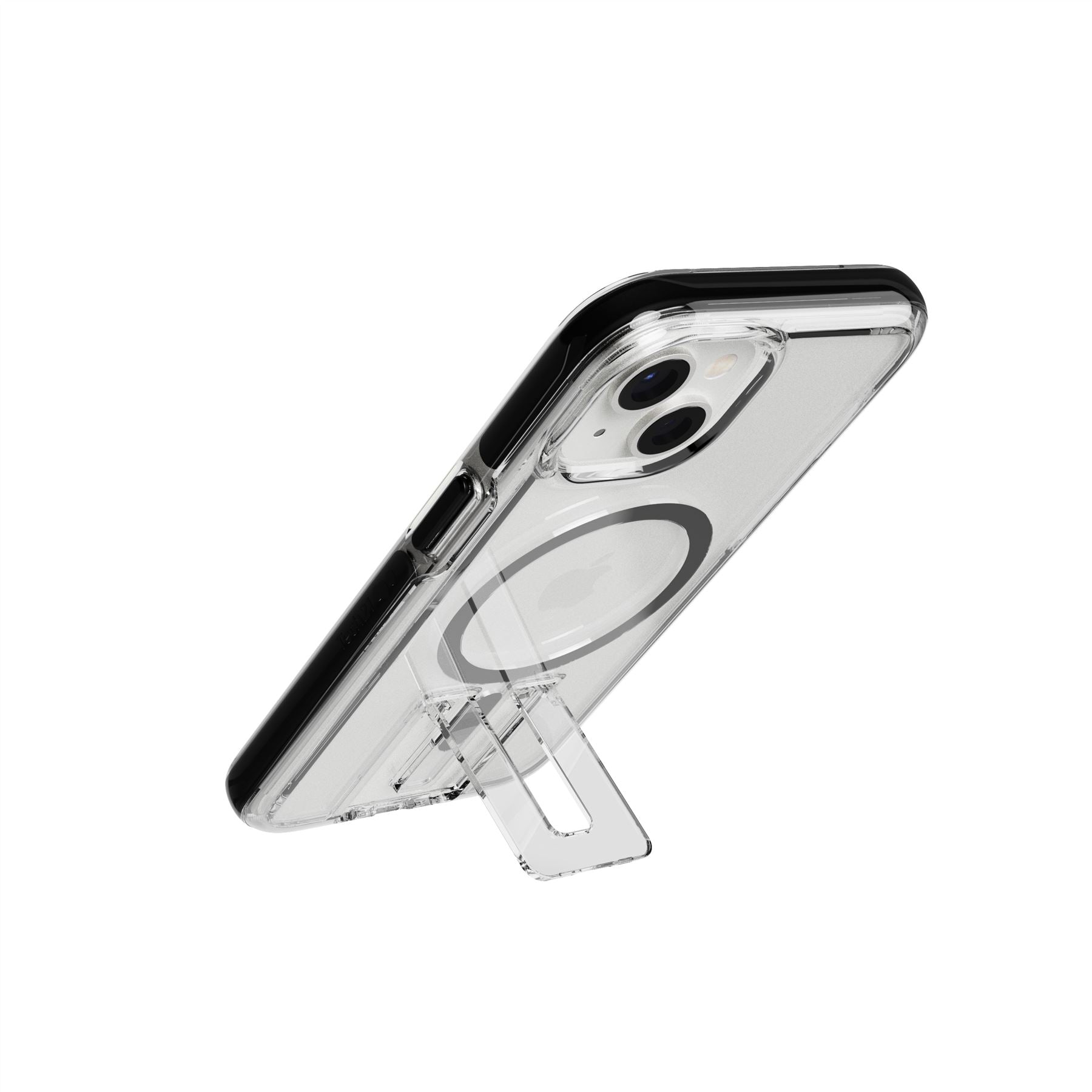 Tech21 EvoCrystal Kick iPhone 13/14/15 Hülle Clear Black