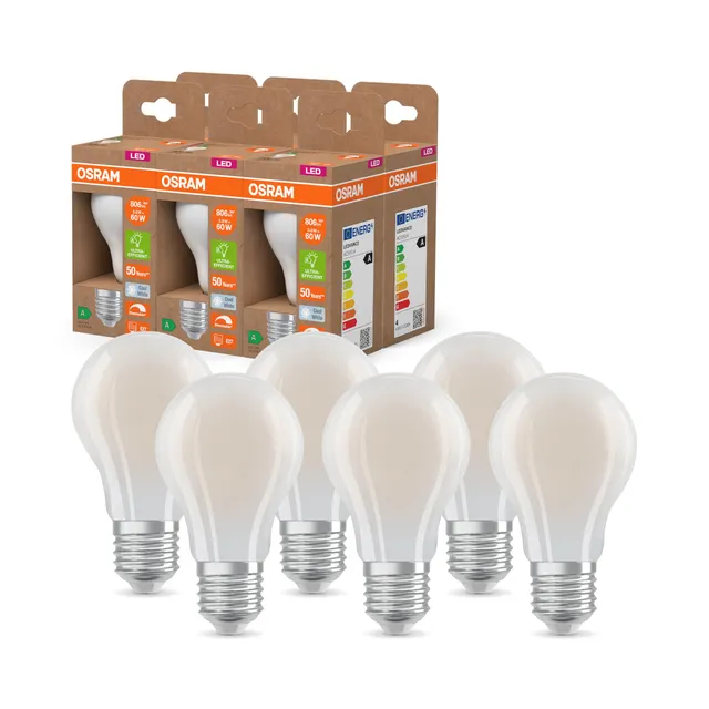 Osram LED Classic A60 E27 dimmbar 60W-Ersatz 6er-Pack