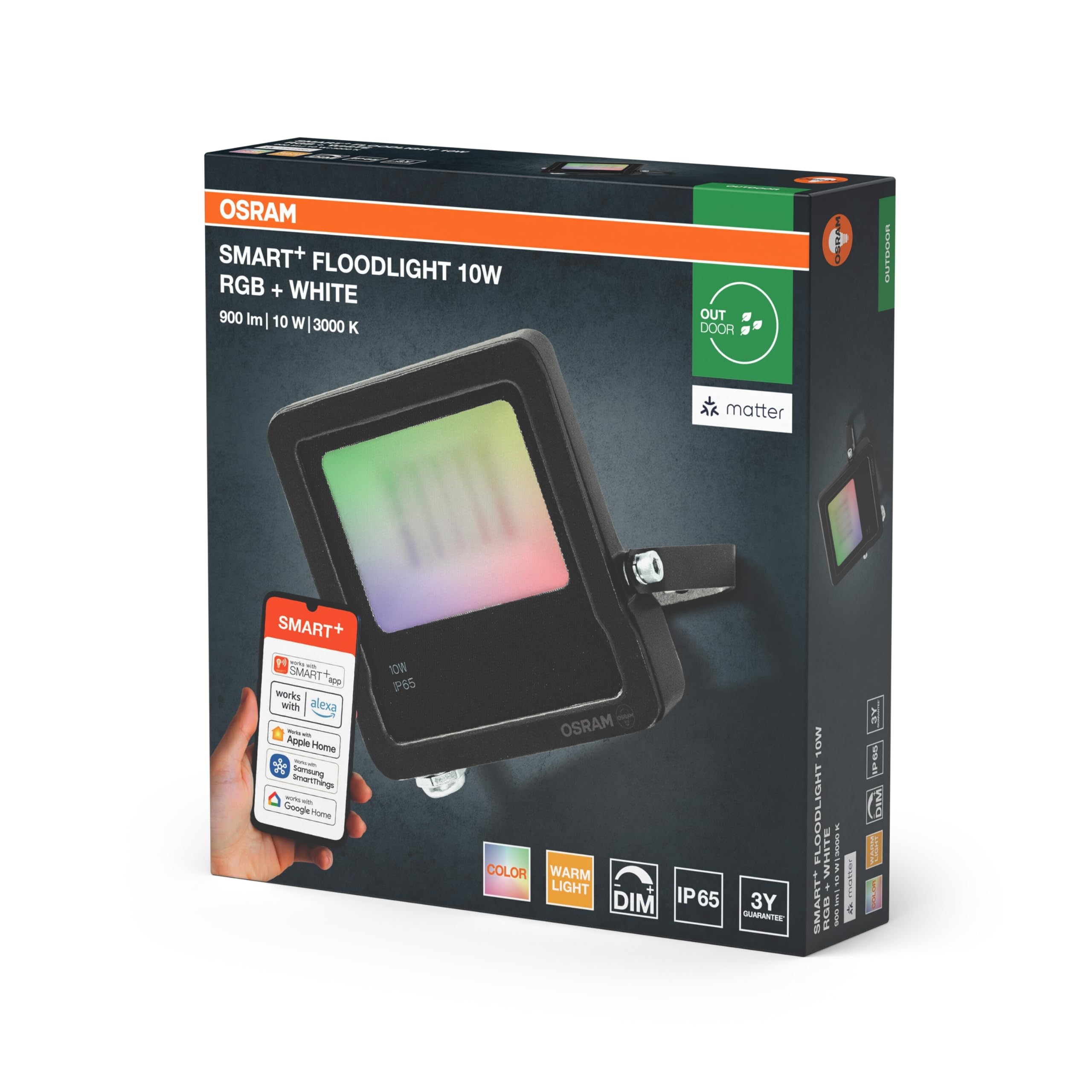 ams OSRAM SMART+ LED Fluter 10W RGBW IP65