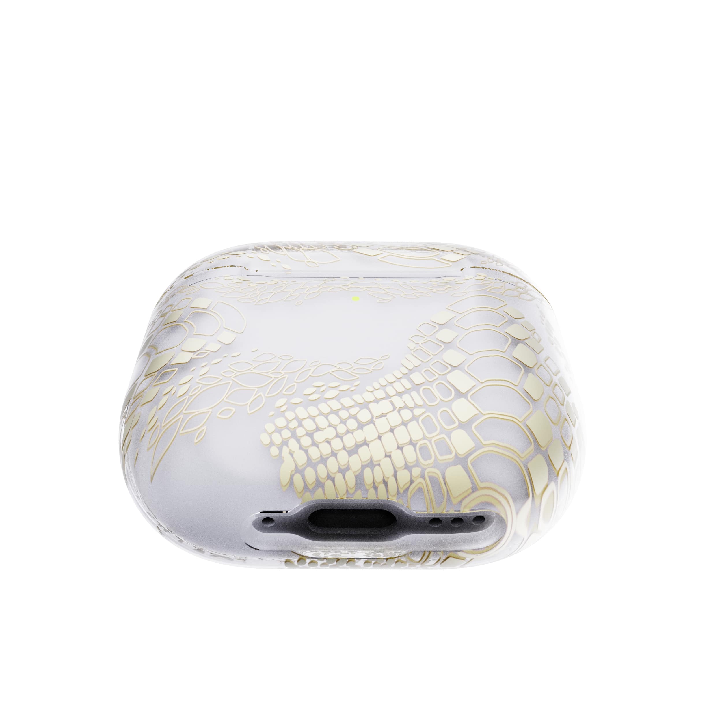 Tech21 EvoArt AirPods 4 Hülle Lunar Gold Schlaufe Bio