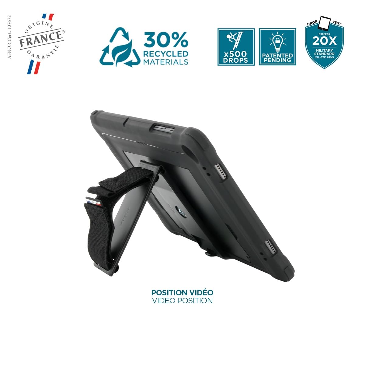 Mobilis Protech Galaxy Tab A9+ 11" Case Handschlaufe Ständer
