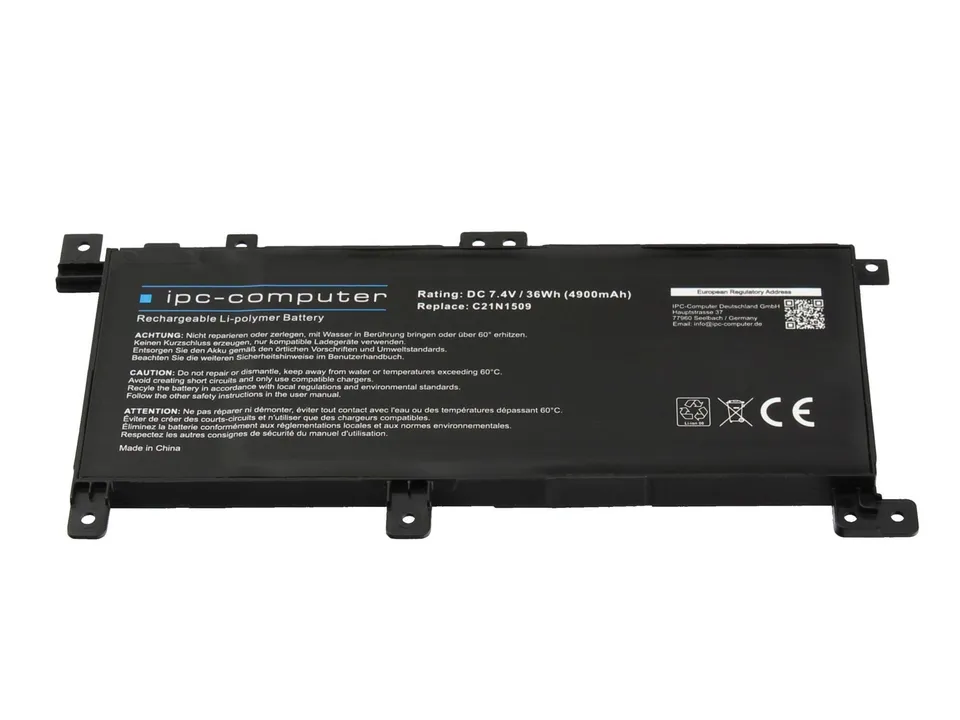 IPC-Computer Akkus 0B200-01750000 Notebook-Akku 36Wh Asus