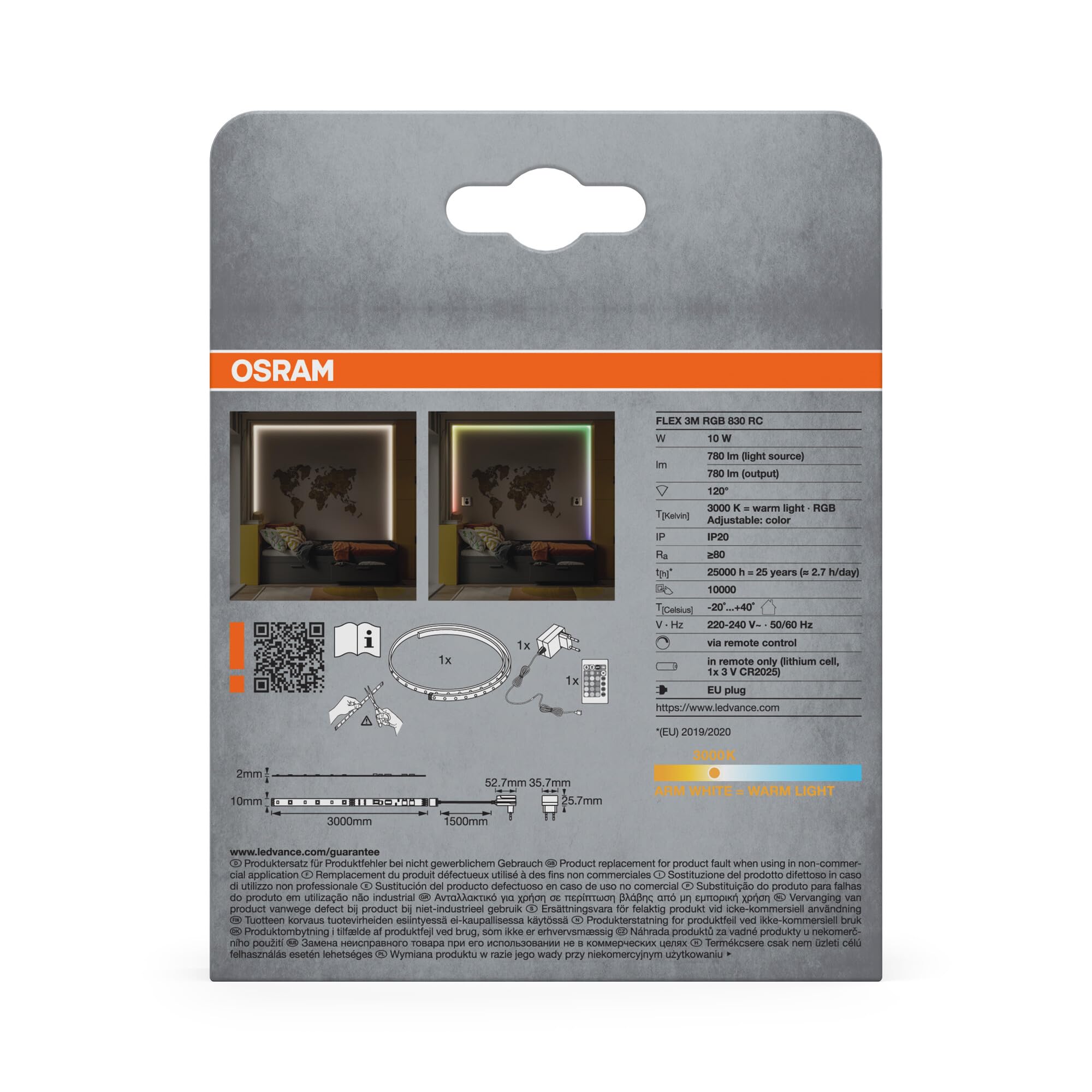 OSRAM SMART+ FLEX LED-Streifen 3m RC 600lm TV