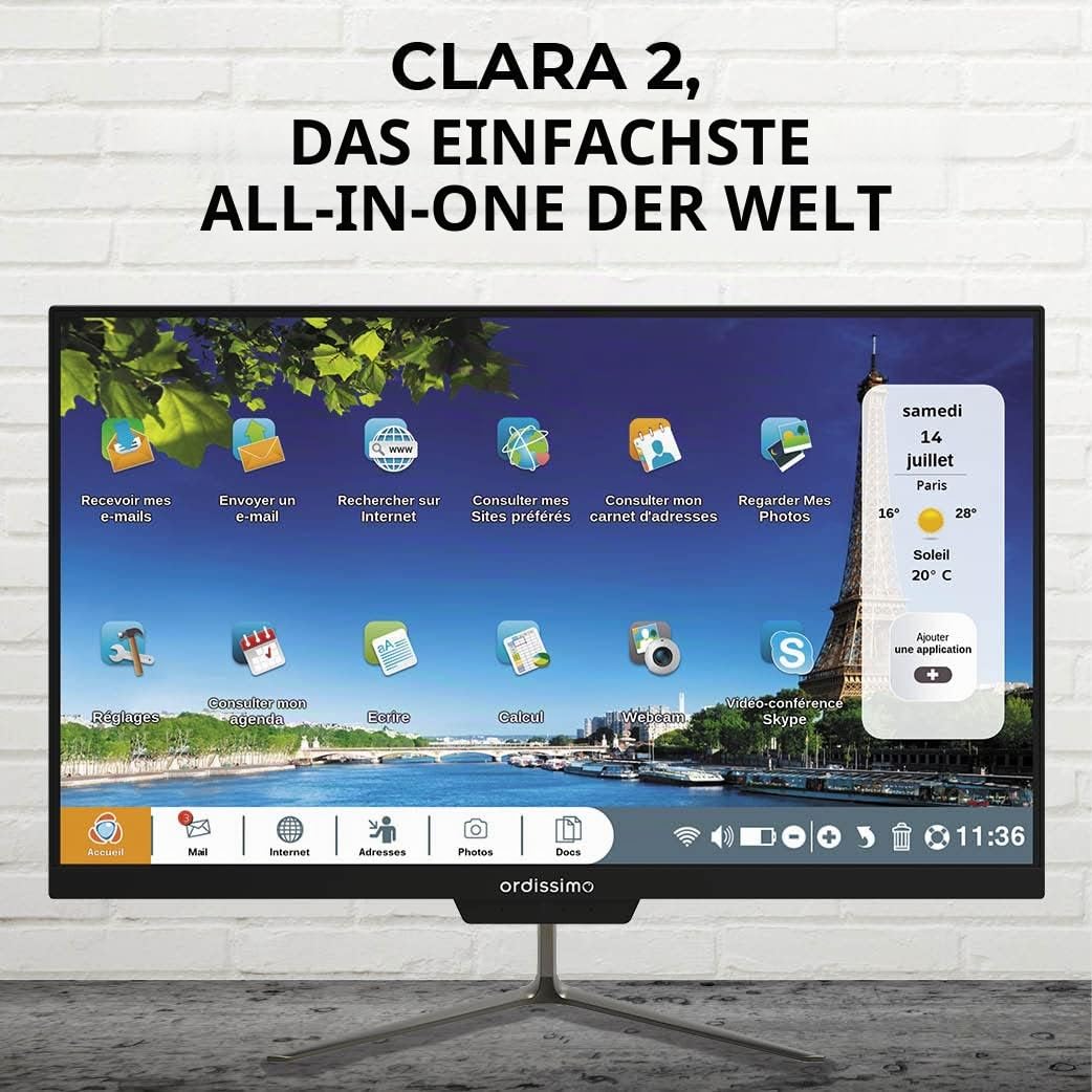 ORDISSIMO Ordinateurs Clara 2 All-in-One PC 23,8" Senioren