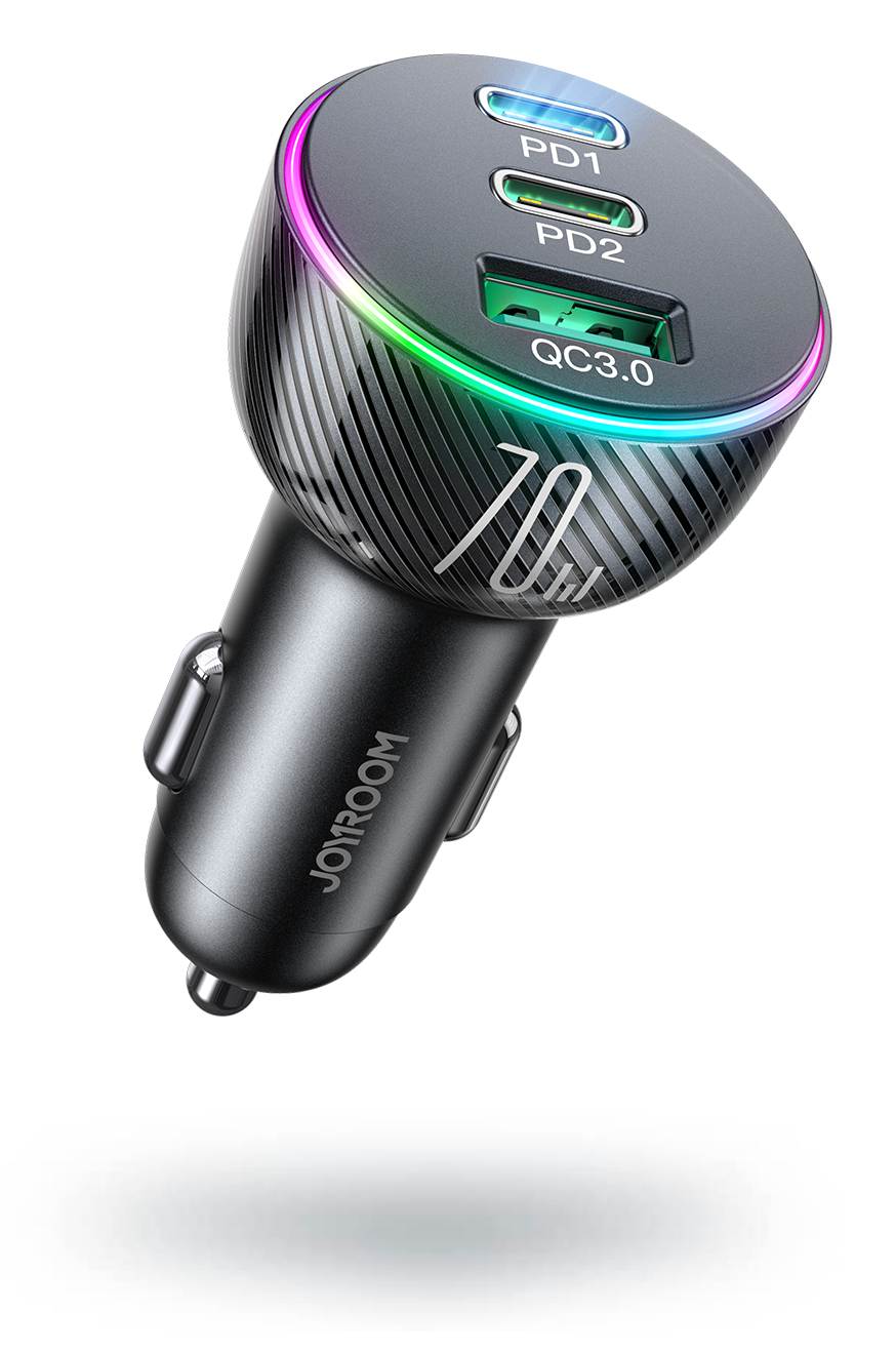 JOYROOM JR-CL26 70W Autoladegerät Schwarz 3-Port Schnellladen