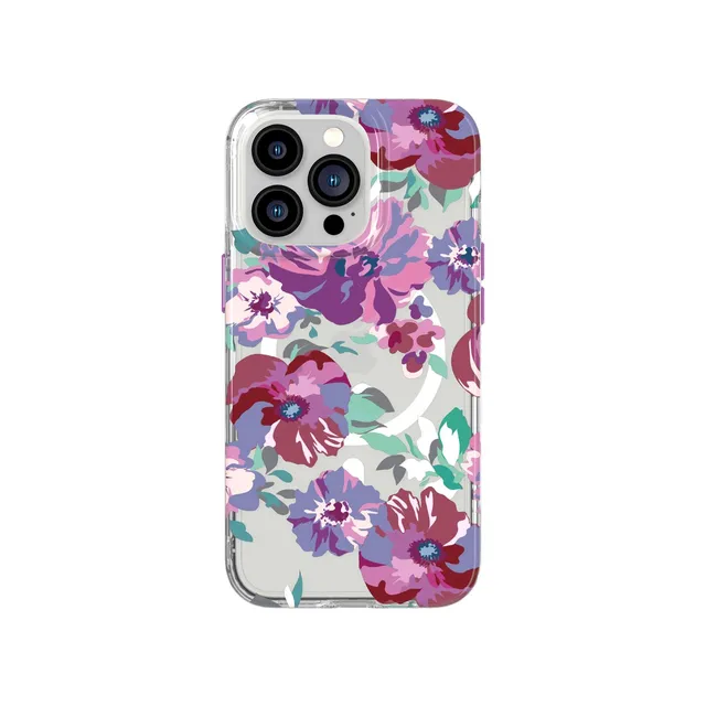 Tech21 EvoArt iPhone 13 Pro Hülle Purple Anemone MagSafe