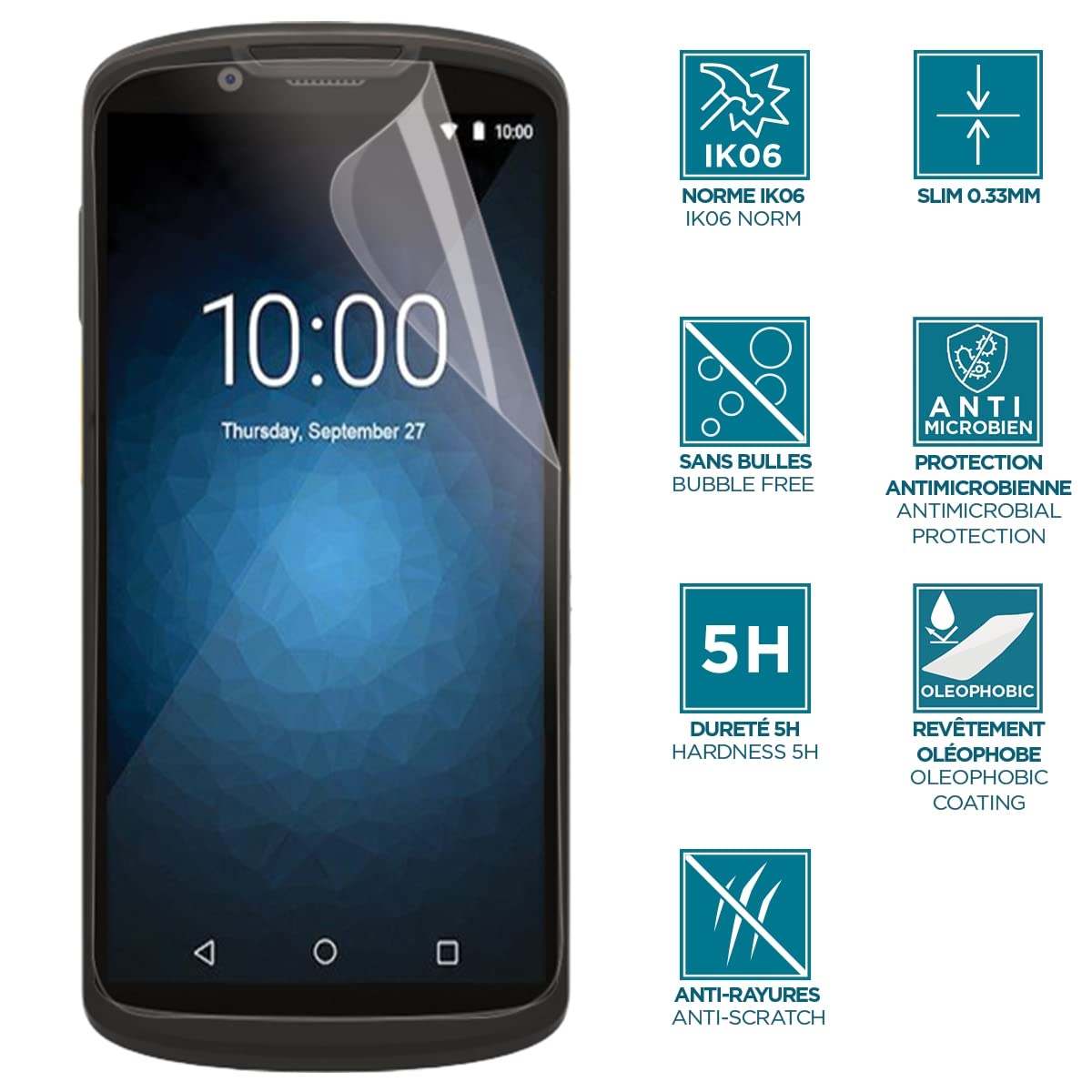 Mobilis Displayschutz Zebra TC53 TC58 TC73 TC78 5H