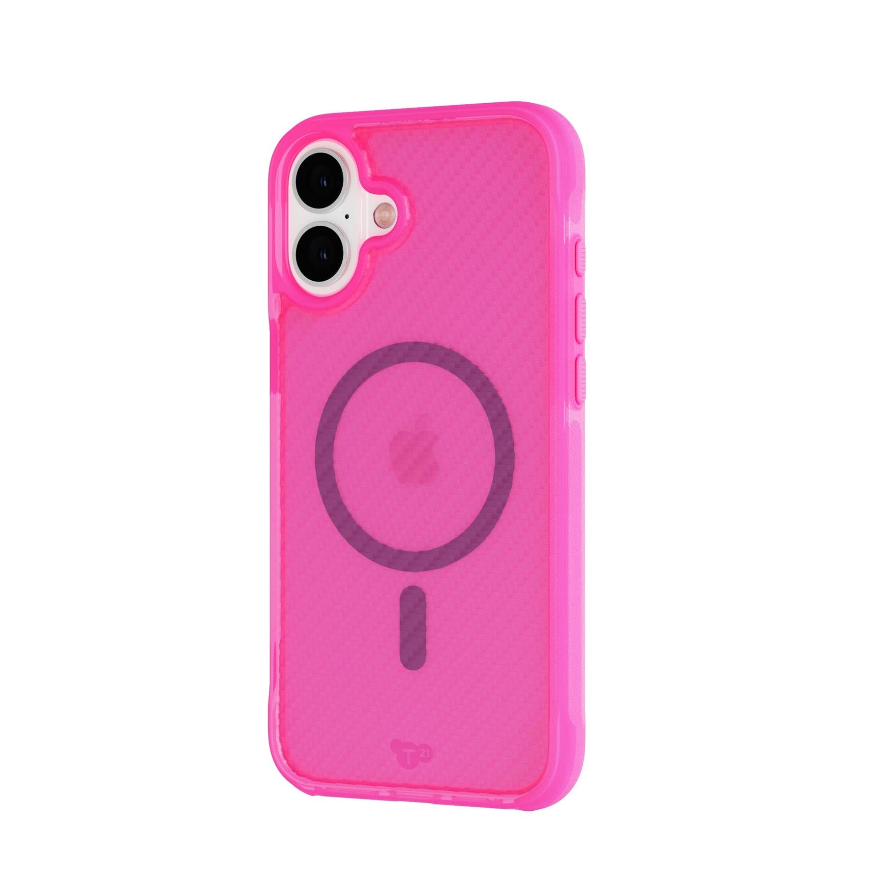 Tech21 EvoArmor iPhone 16 Plus Hülle Transparent Pink MagSafe
