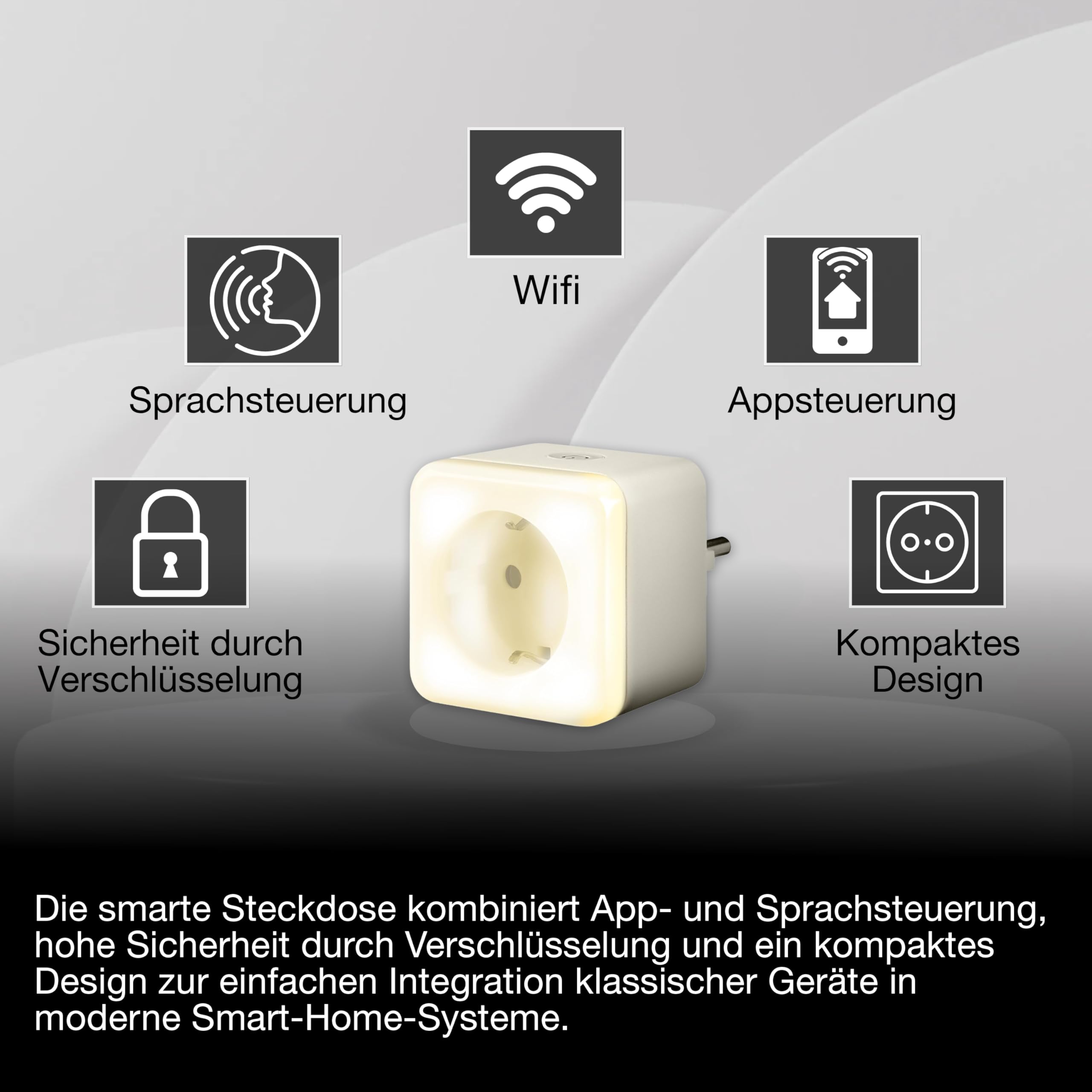 OSRAM SMART+ WiFi Steckdose Nachtlicht weiß 16A