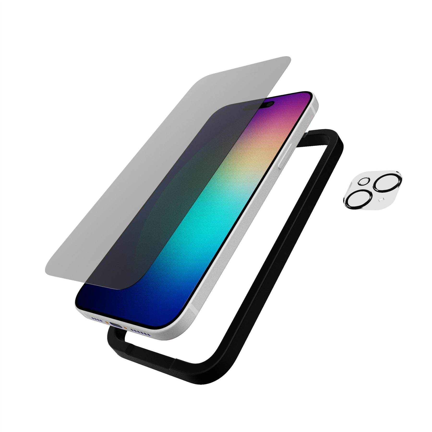 Tech21 ImpactGlass iPhone 15 Plus Panzerglas Privacy +Kamera