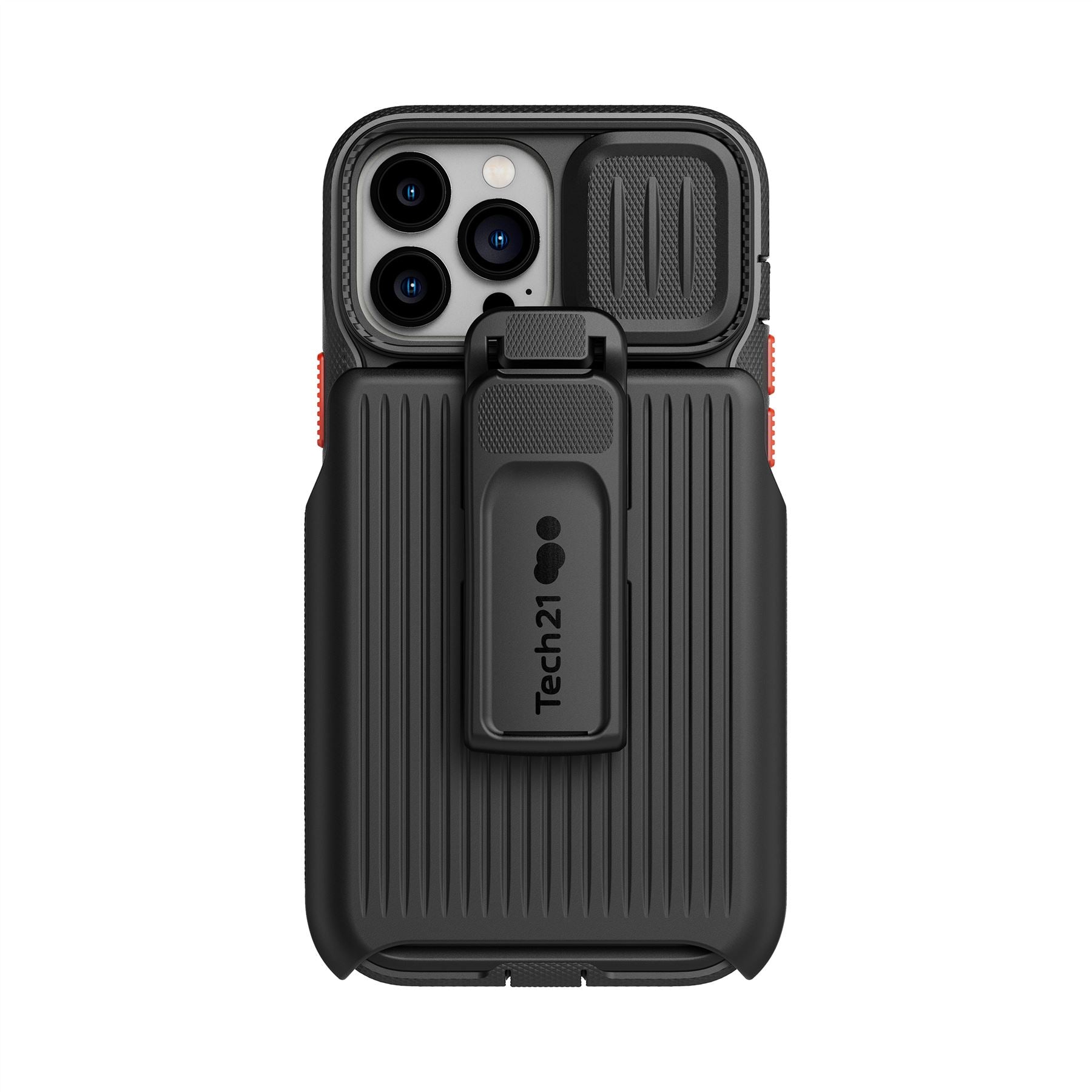Tech21 EvoMax iPhone 13 Pro Max Hülle Off Black mit Holster