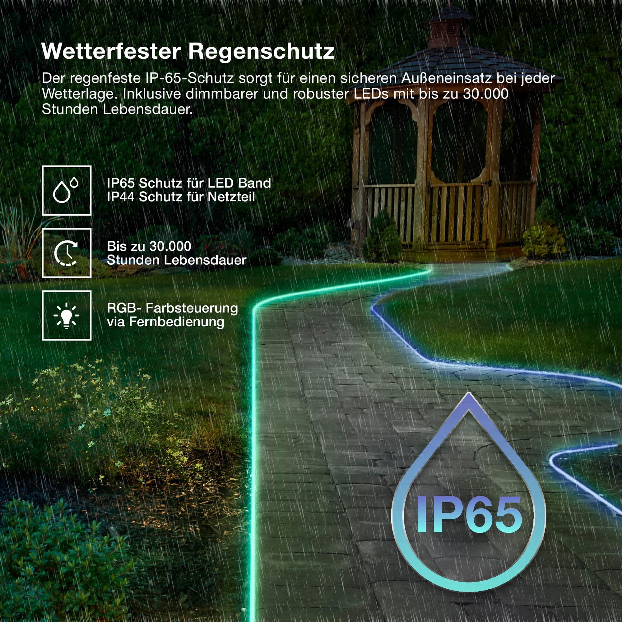 ams OSRAM SMART+ Outdoor Flex LED-Streifen RGB 20m IP65