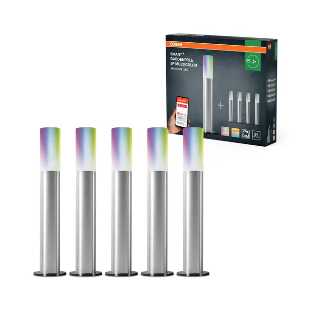 OSRAM SMART+ Zigbee Outdoor-Poles 5er RGB+Weiß dimmbar