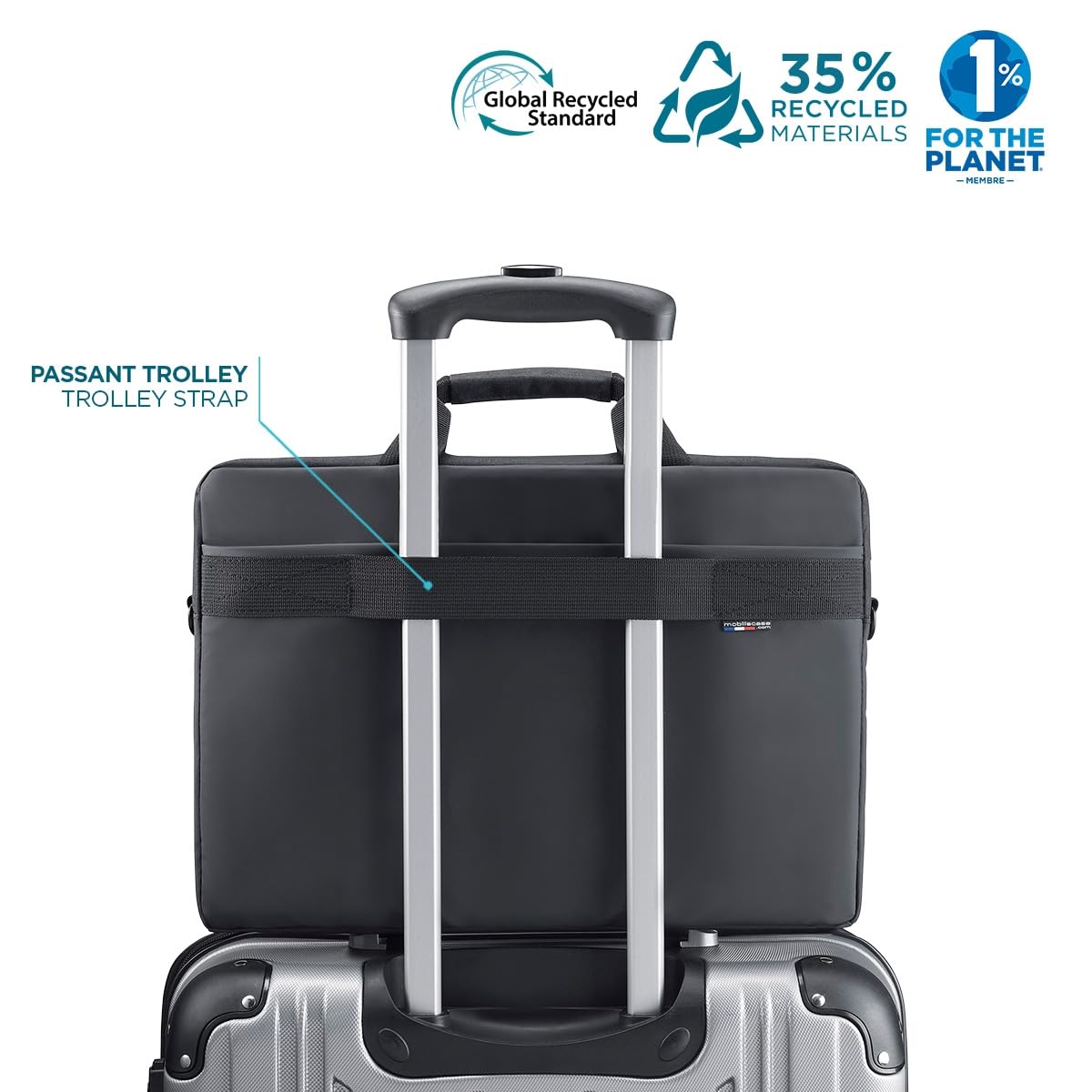 Mobilis Trendy Notebook-Tasche 14 Zoll 35,6cm 35% Recycling schwarz