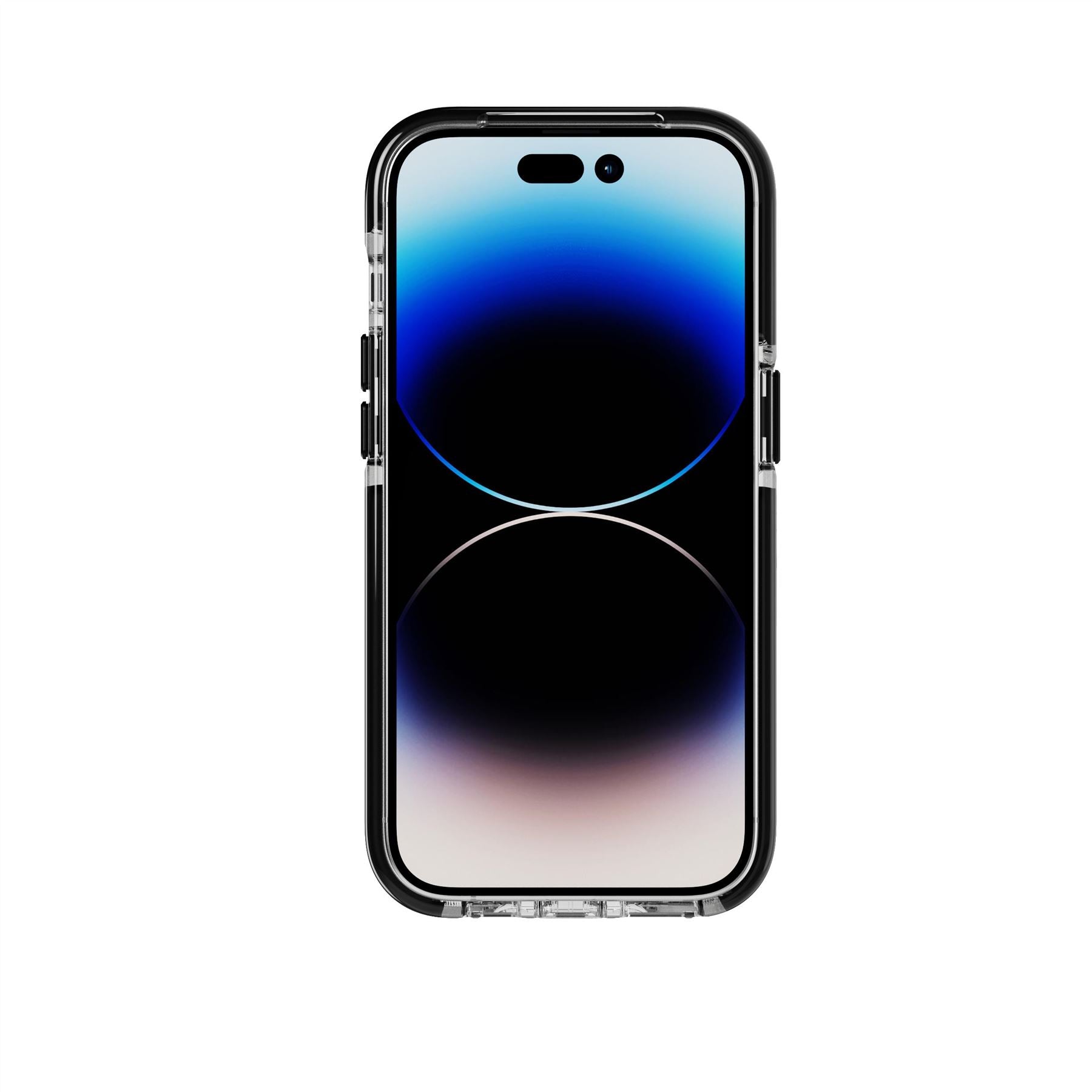 Tech21 EvoCrystal Kick iPhone 14 Pro Hülle Clear Black MagSafe