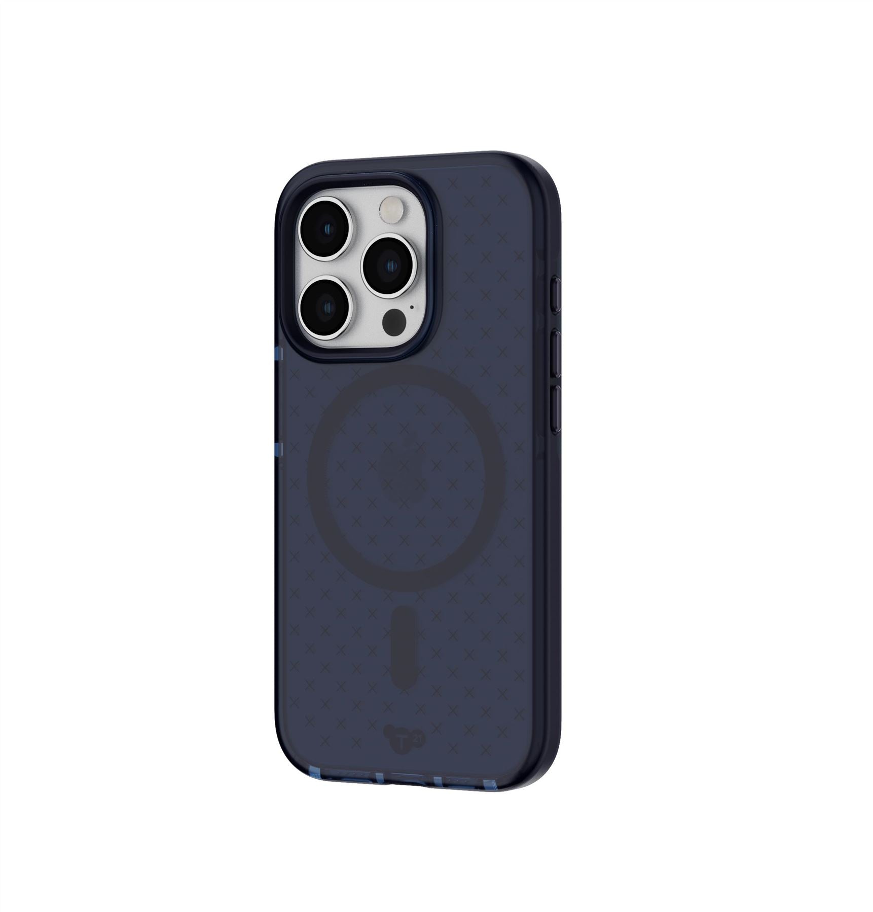 Tech21 Evo Check iPhone 15 Pro Hülle Midnight Blue MagSafe