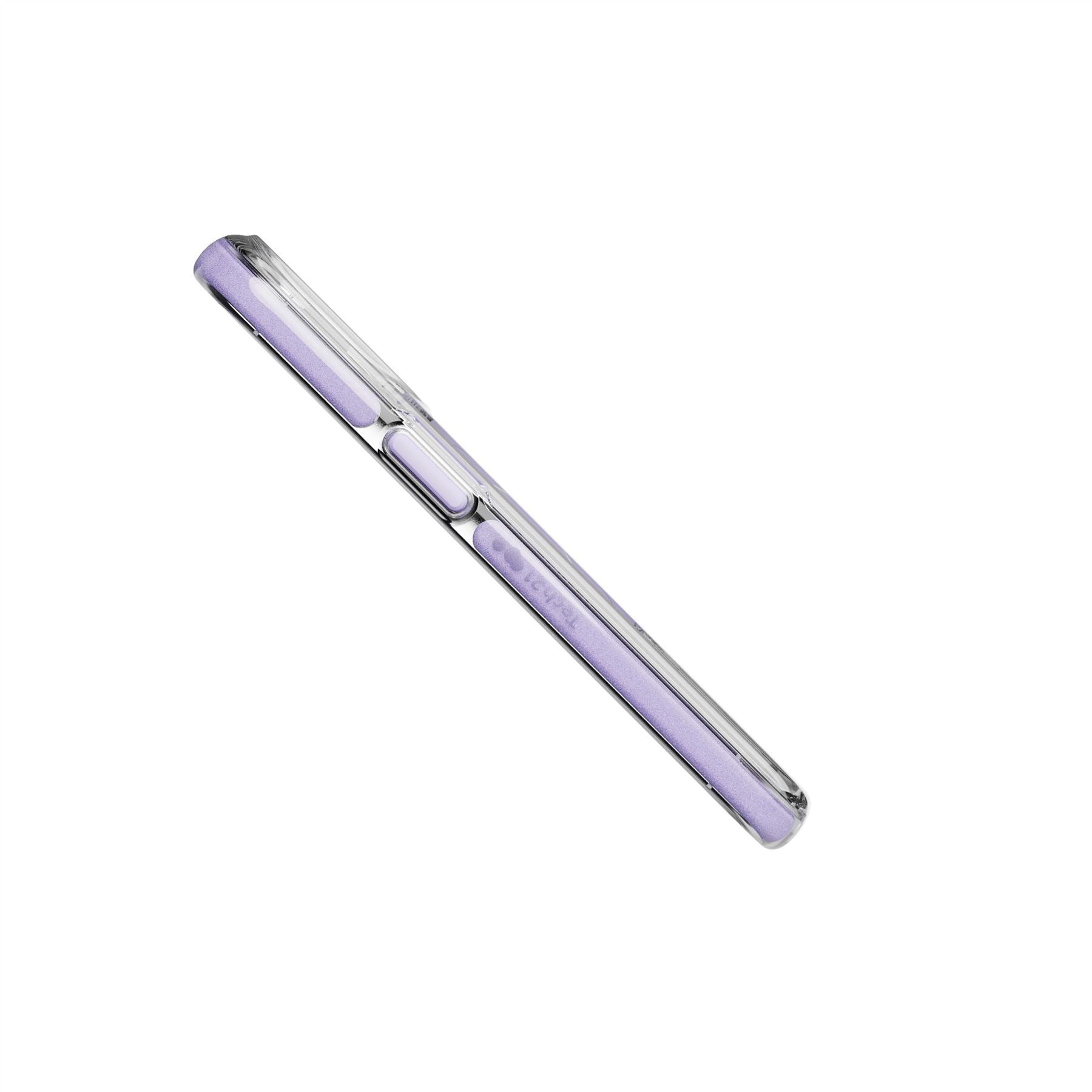 Tech21 EvoCrystal Kick iPhone 14 Pro Hülle lila MagSafe Stand