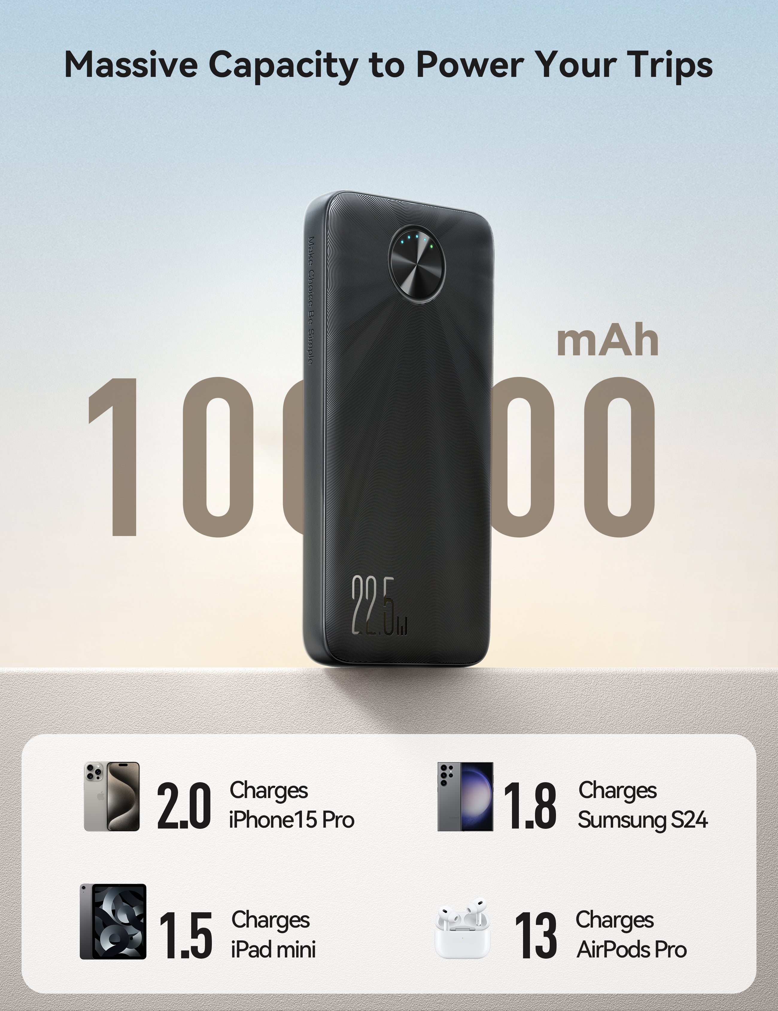 JOYROOM JR-PBF15 Powerbank 10000mAh 22.5W Schwarz