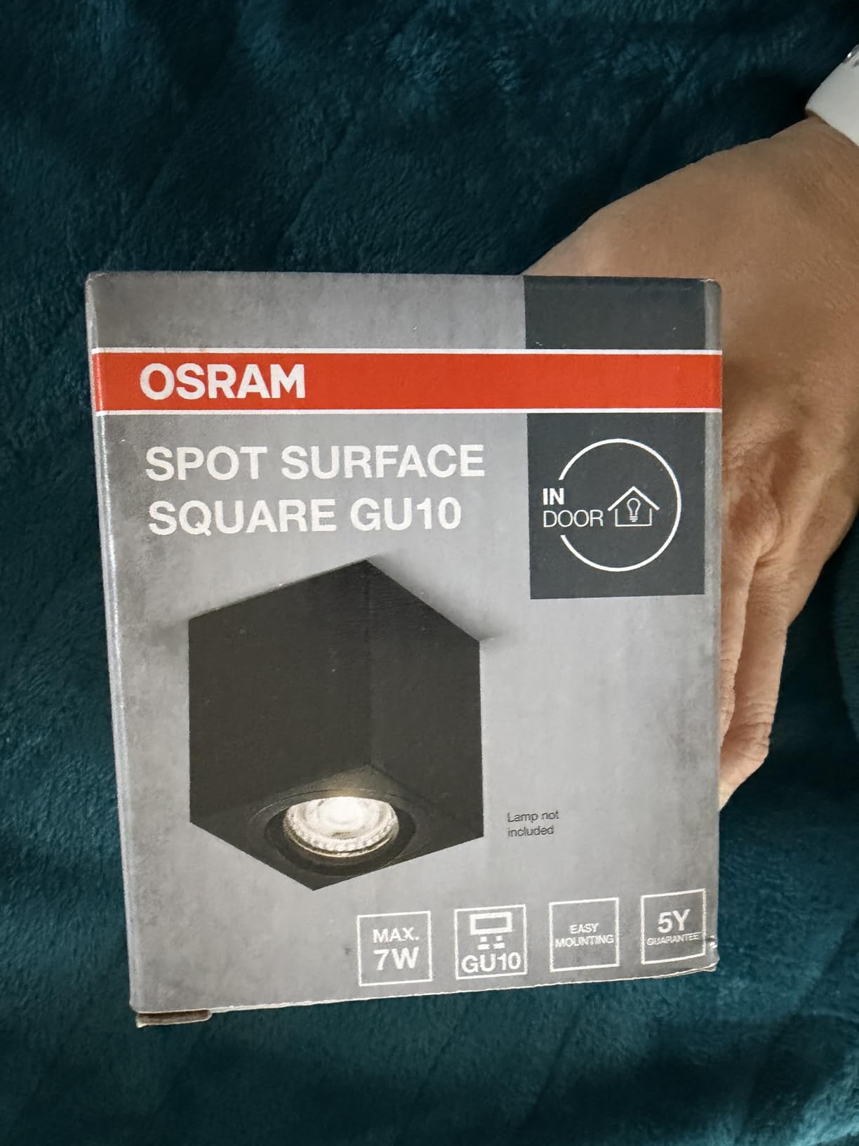 ams OSRAM SMART+ Spot Surface Square Aufbauspot Weiß GU10 eckig