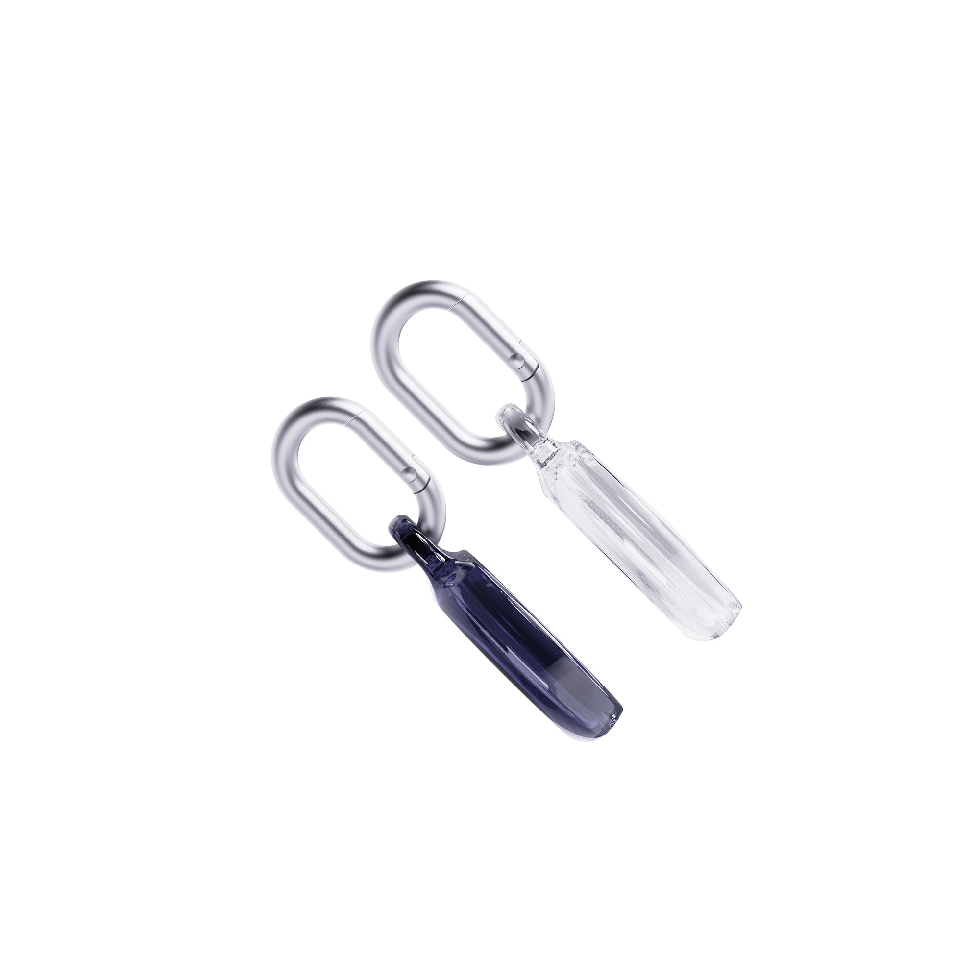 Tech21 EvoPop AirTag Hülle 2er Future Dusk Clear Karabiner