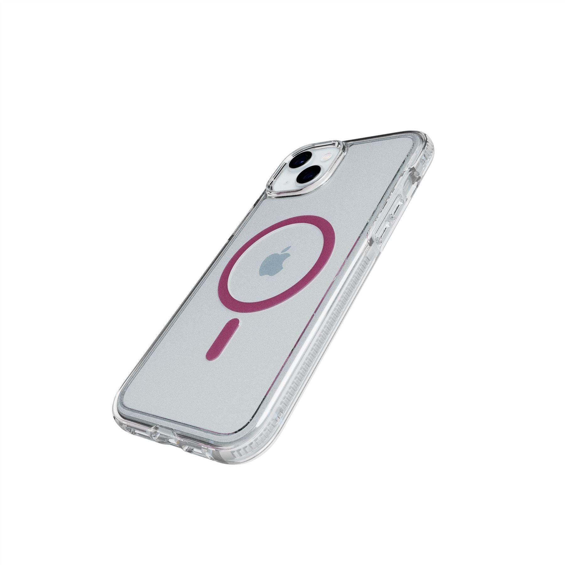Tech21 FlexQuartz iPhone 15 Plus Hülle Pink MagSafe klar