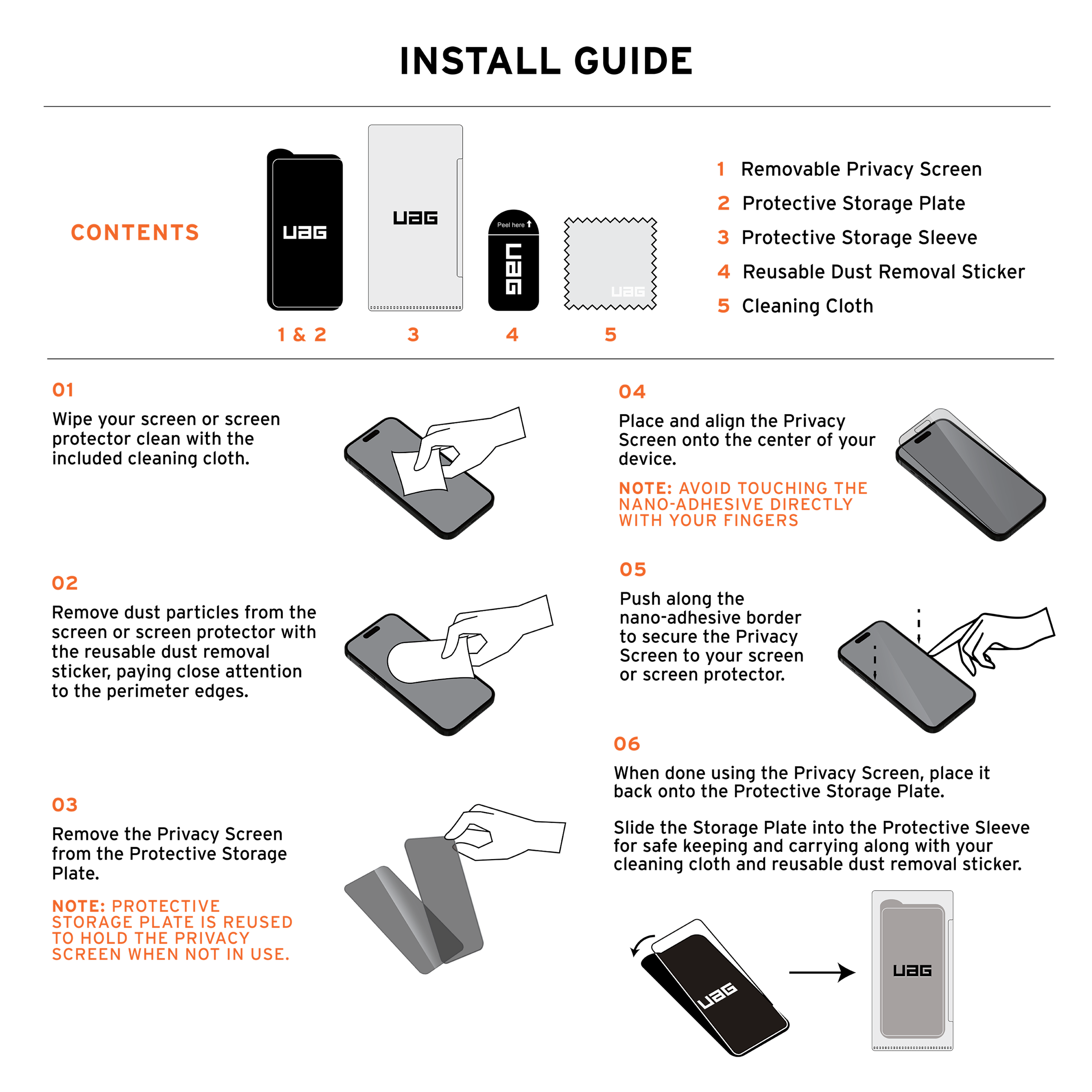 UAG Standard Issue iPhone 15 Plus Blickschutz Privacy