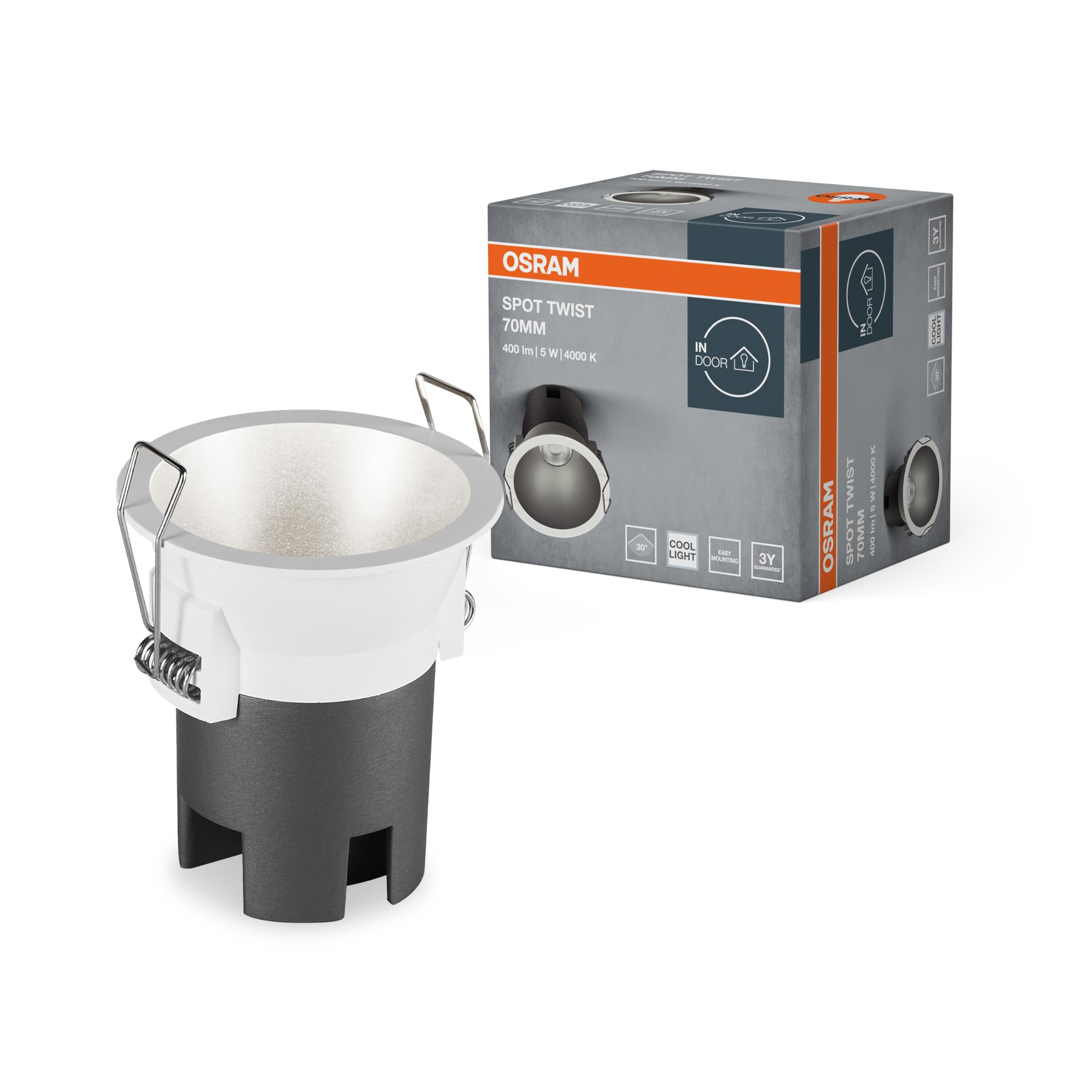 OSRAM Spot Twist Einbau-Downlight silber 5W kaltweiß