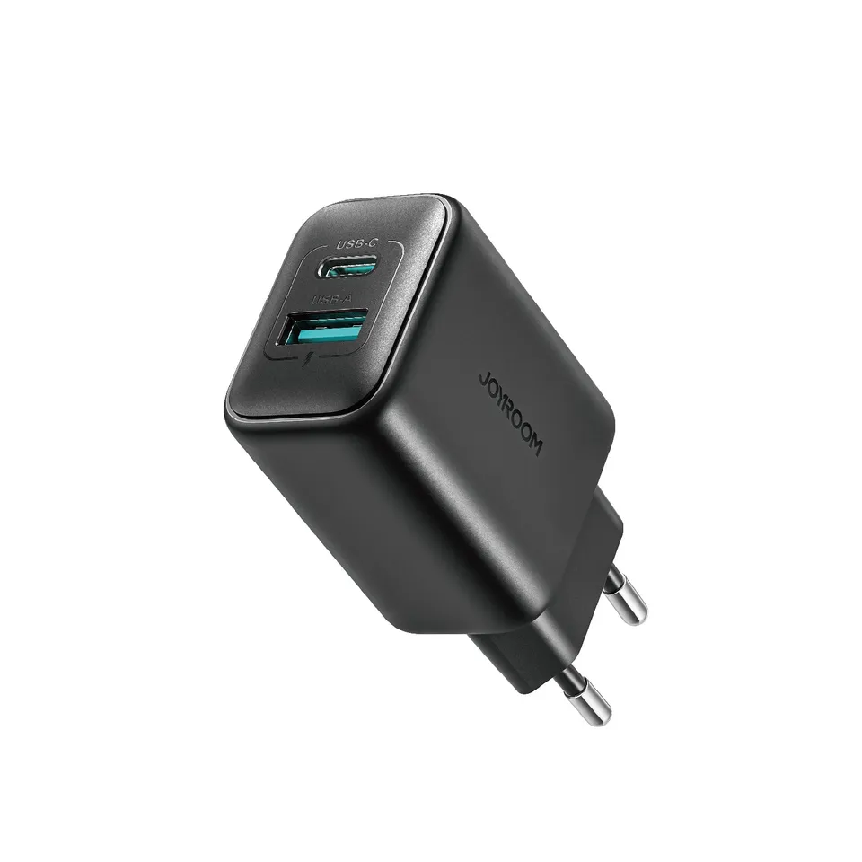 JOYROOM JR-TCF13 25W Dual Ladegeraet USB-A USB-C Schwarz EU