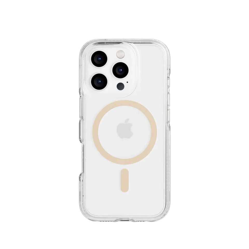 Tech21 FlexQuartz iPhone 16 Pro Hülle MagSafe Gold klar