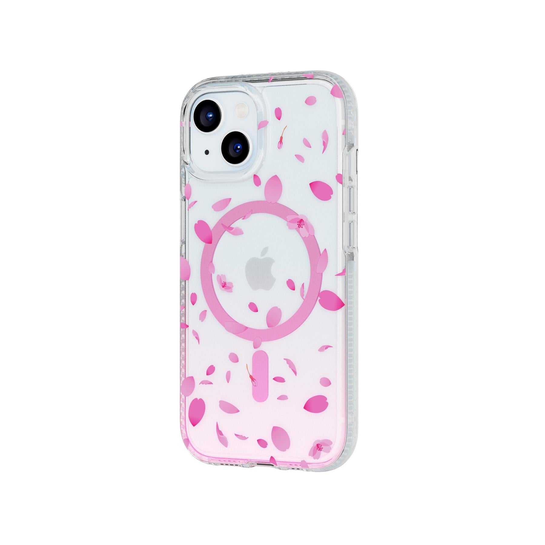 Tech21 FlexQuartz iPhone 15/14/13 Hülle Cherry Blossom MagSafe