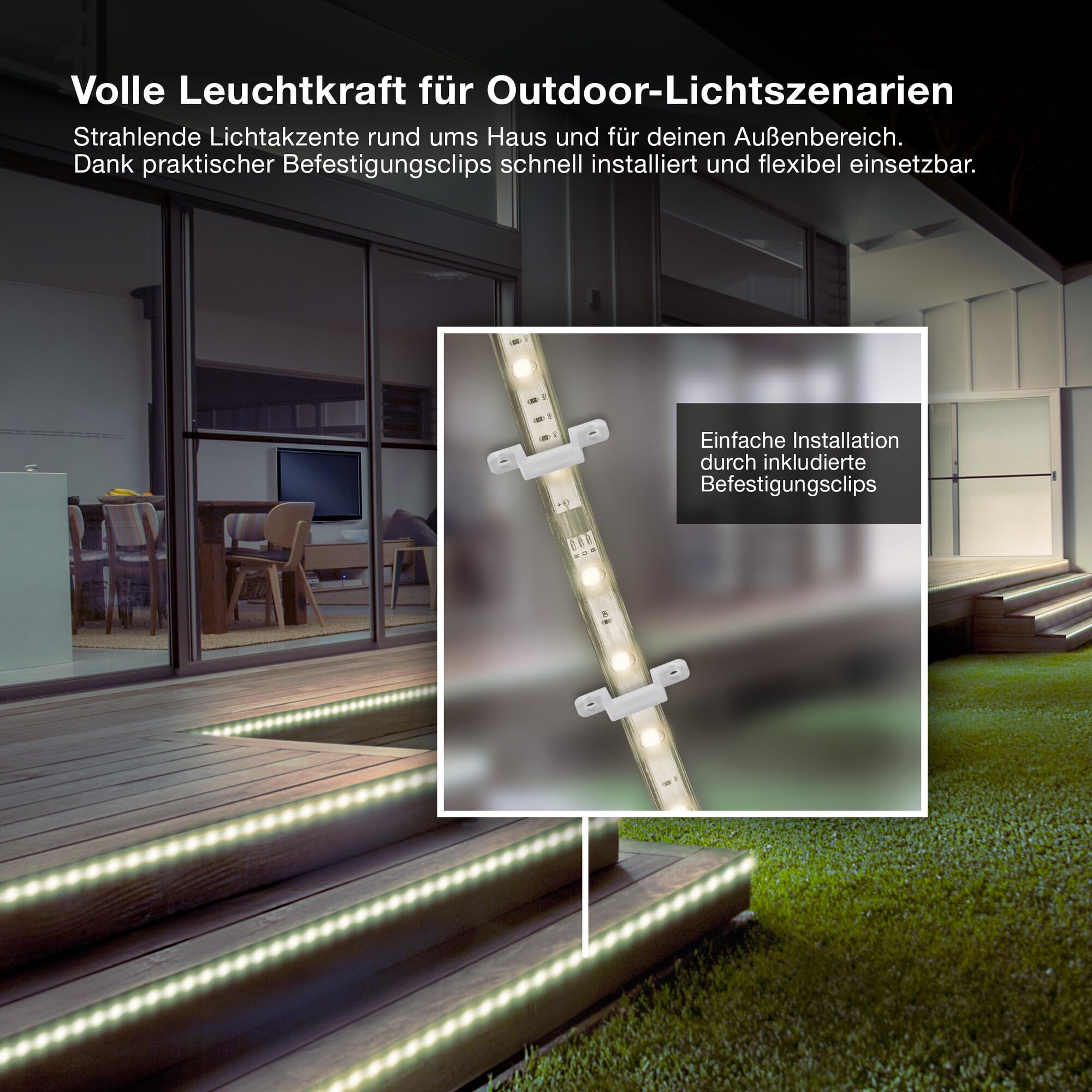 ams OSRAM SMART+ Outdoor Flex LED-Streifen 10m kaltweiß
