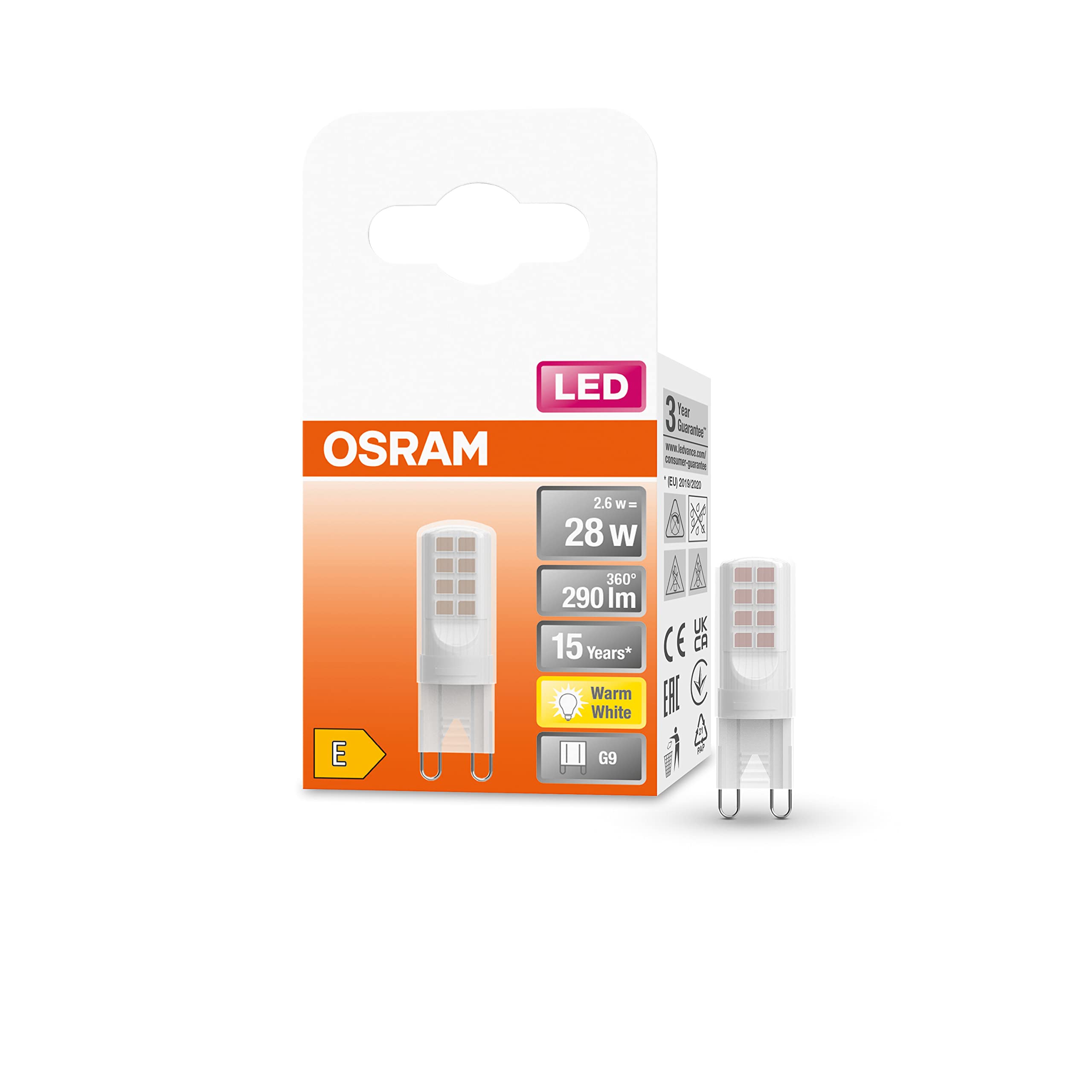 OSRAM SMART+ Star PIN G9 LED-Lampe warmweiß 5er-Pack
