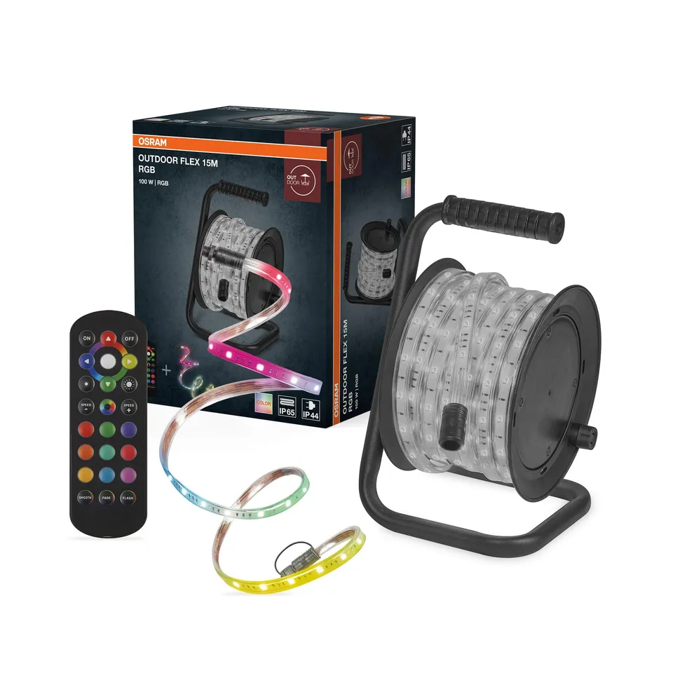 OSRAM Outdoor Flex RGB LED-Streifen 15m IP65 Fernbedienung