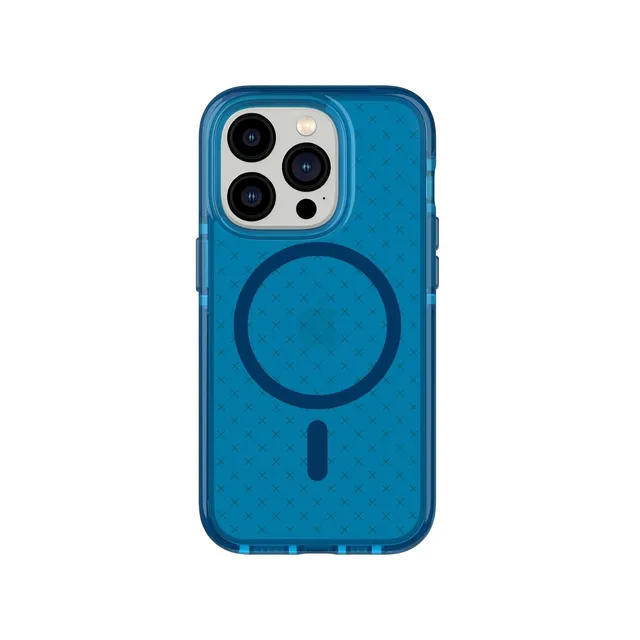 Tech21 EvoCheck iPhone 14 Pro Hülle Classic Blue MagSafe