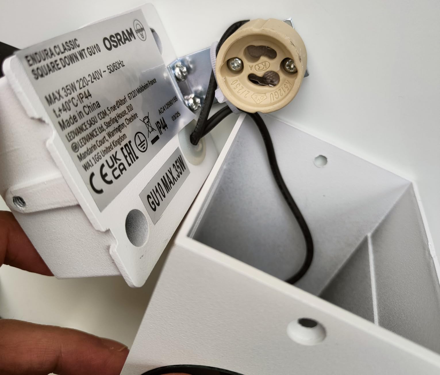 OSRAM SMART+ ENDURA Square Down Wandleuchte weiss GU10 IP44