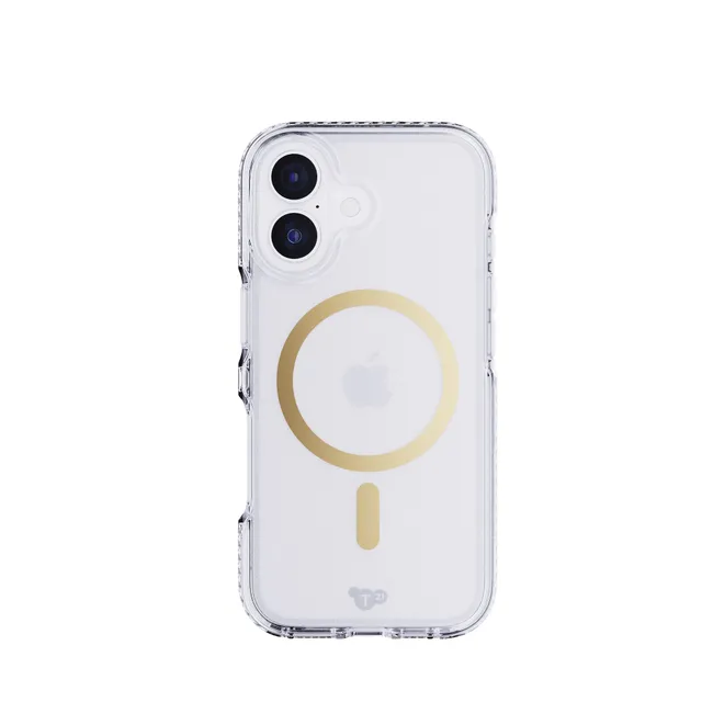 Tech21 EvoCrystal iPhone 17 Hülle MagSafe Gold Transparent