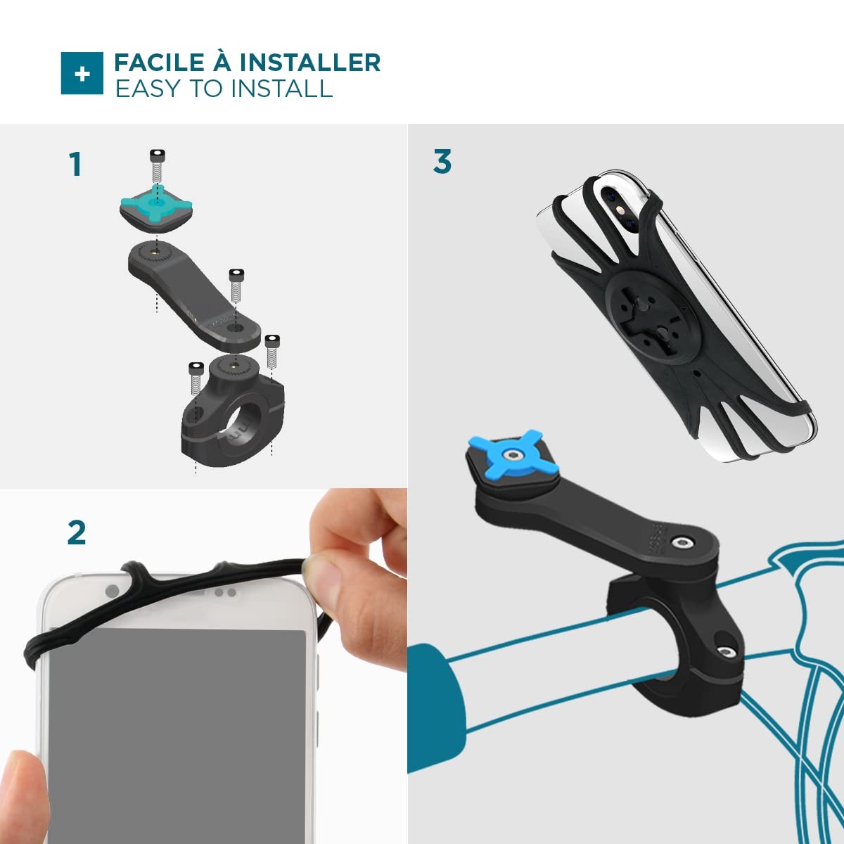 Mobilis Univ 360 Handyhalterung Fahrrad Motorrad universal 360°