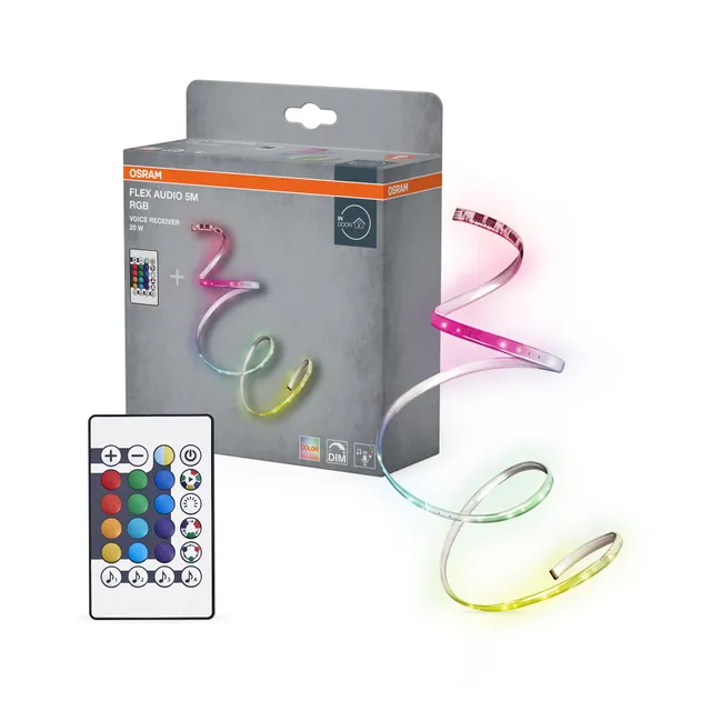 ams OSRAM FLEX AUDIO LED-Streifen 5M weiß 21W RGB