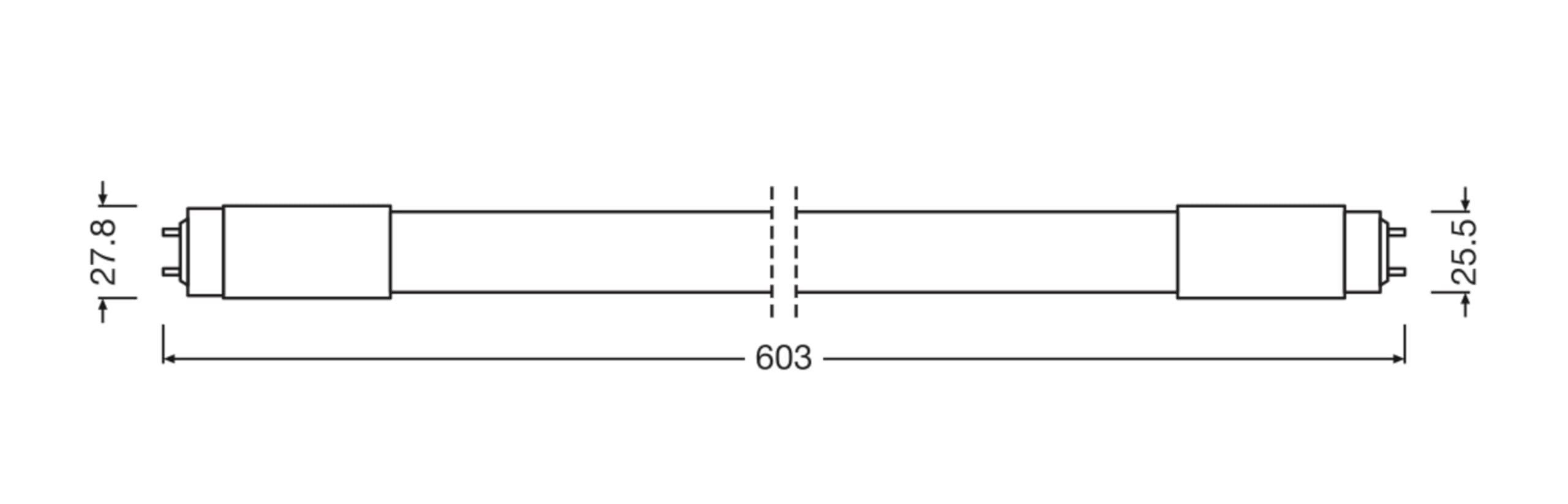 OSRAM SubstiTUBE LED-Röhre G13 0,6m kaltweiß 8er-Pack