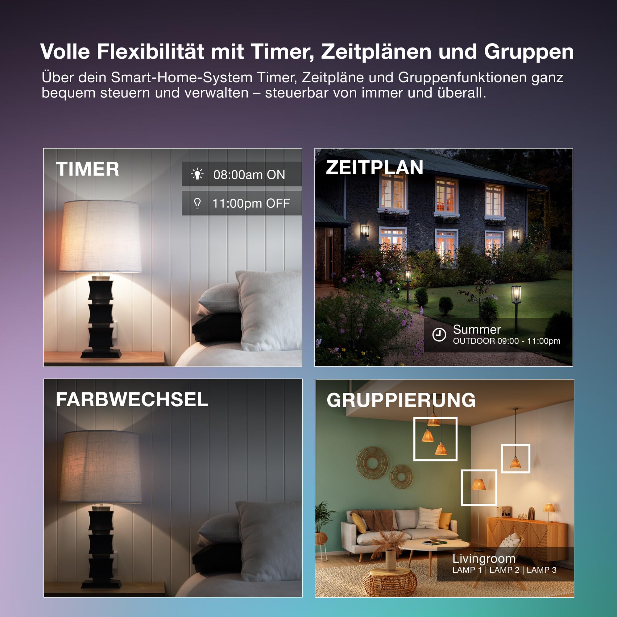 ams OSRAM SMART+ E27 RGBW Lampe Matter WiFi 60W 1er-Pack