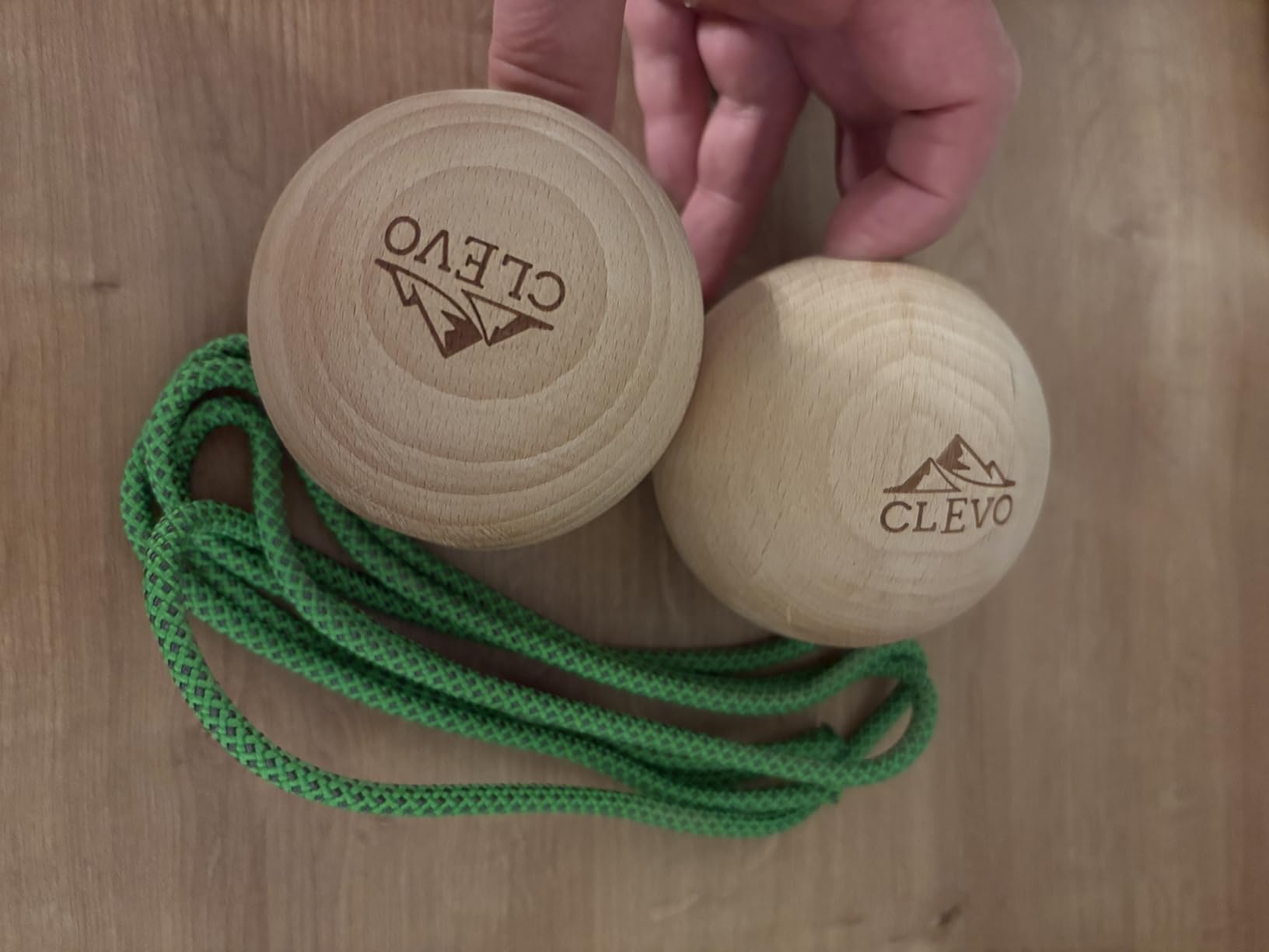 CLEVO Hangball Kletterkugeln Holz Griffkraft-Trainer Boulder