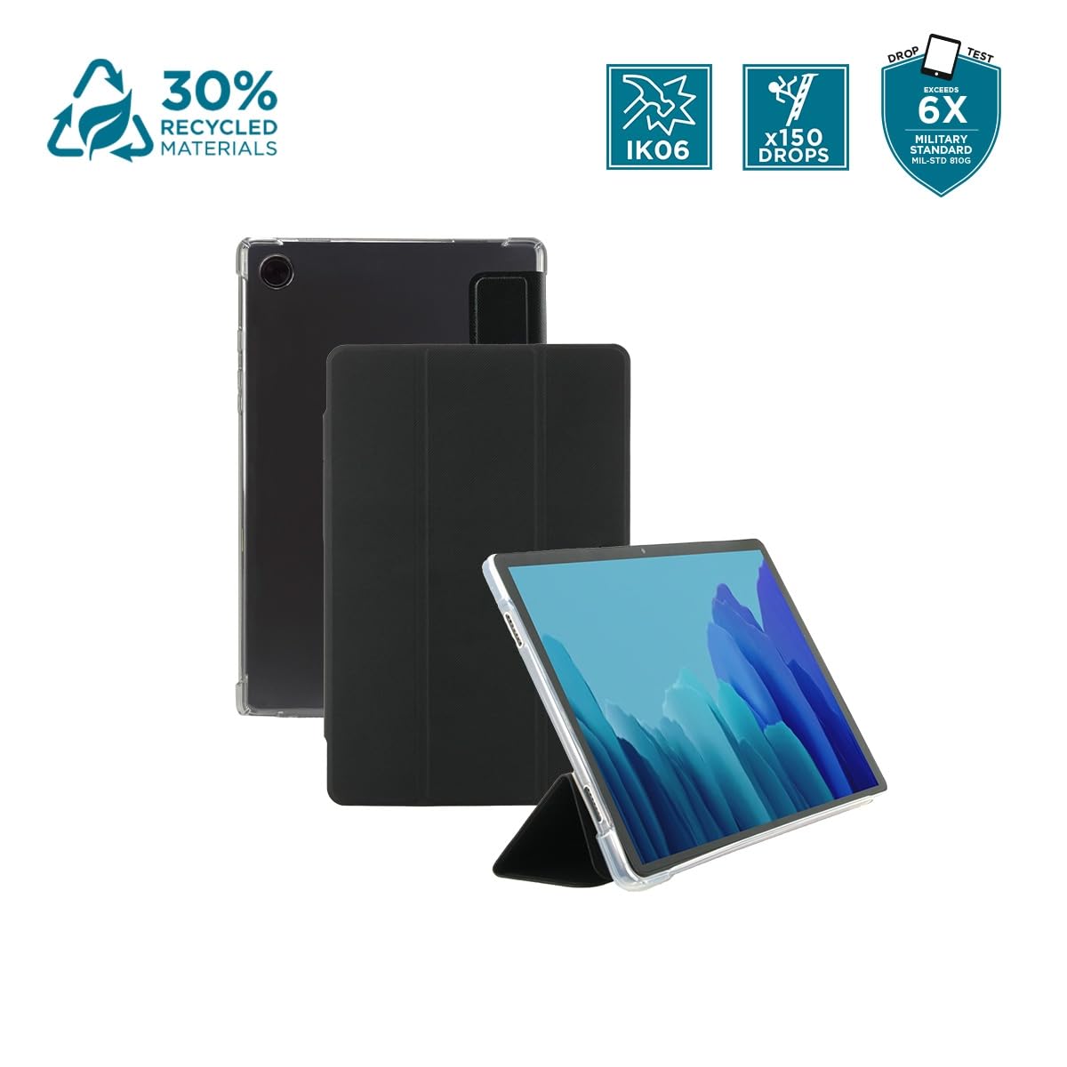 Mobilis Activ+ Edge 060015 Galaxy Tab A9+ Flip-Hülle schwarz