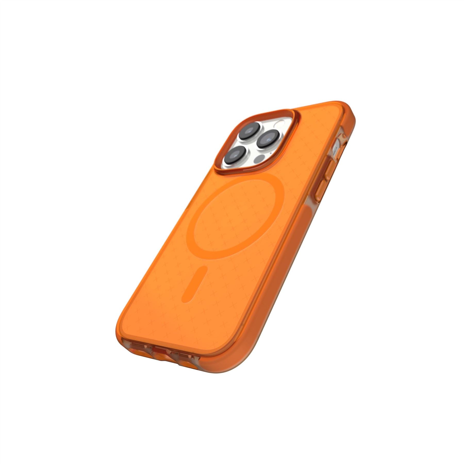 Tech21 EvoCheck iPhone 14 Pro Hülle Fizzy Orange MagSafe