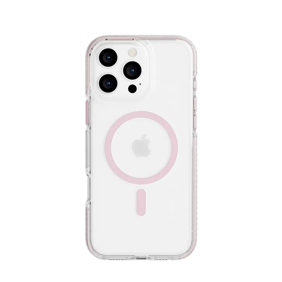 Tech21 EvoCrystal MagSafe iPhone 16 Pro Max Hülle Clear Pink