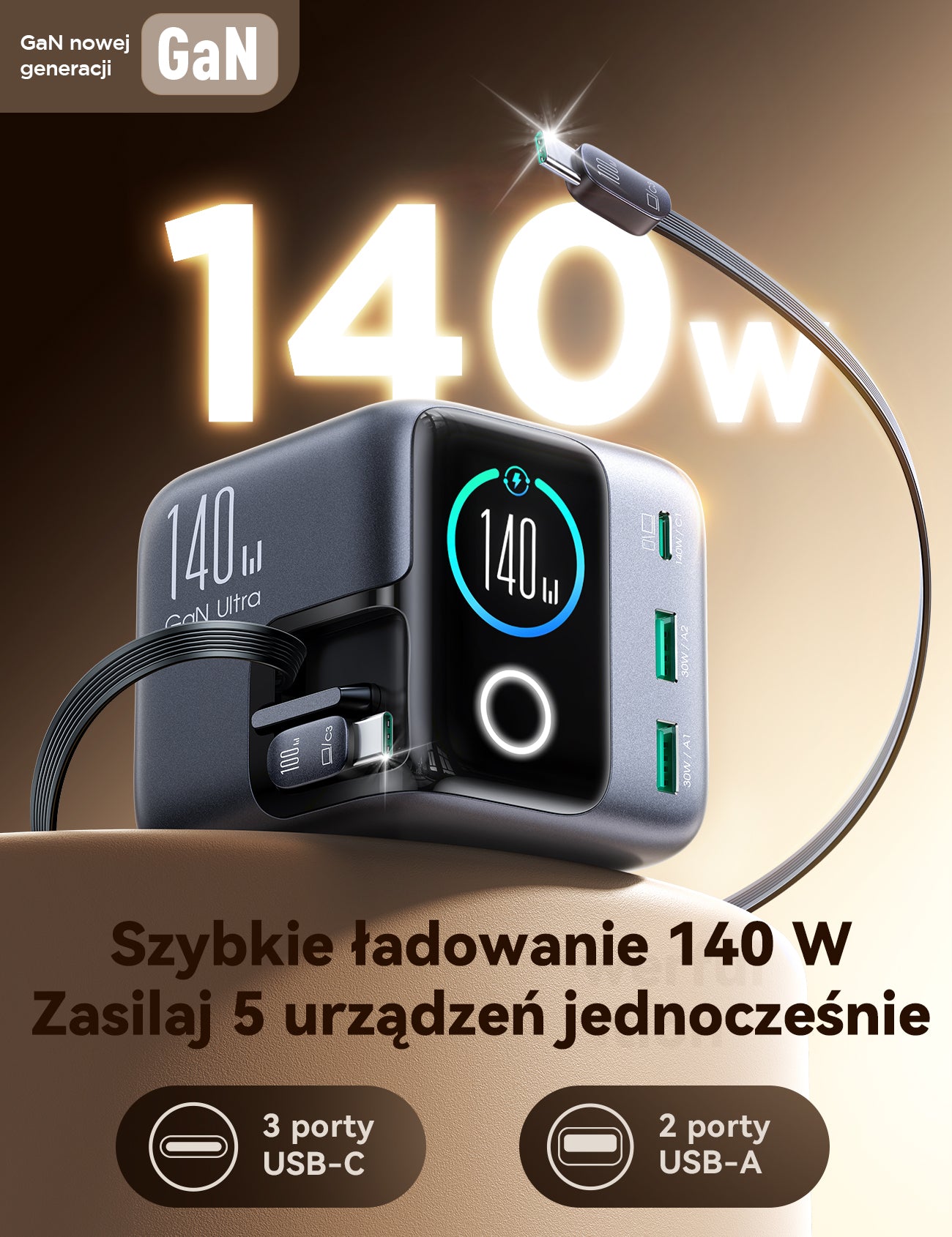 JOYROOM Chargers JR-TRD01 PODIX GaN Ladestation 140W EU