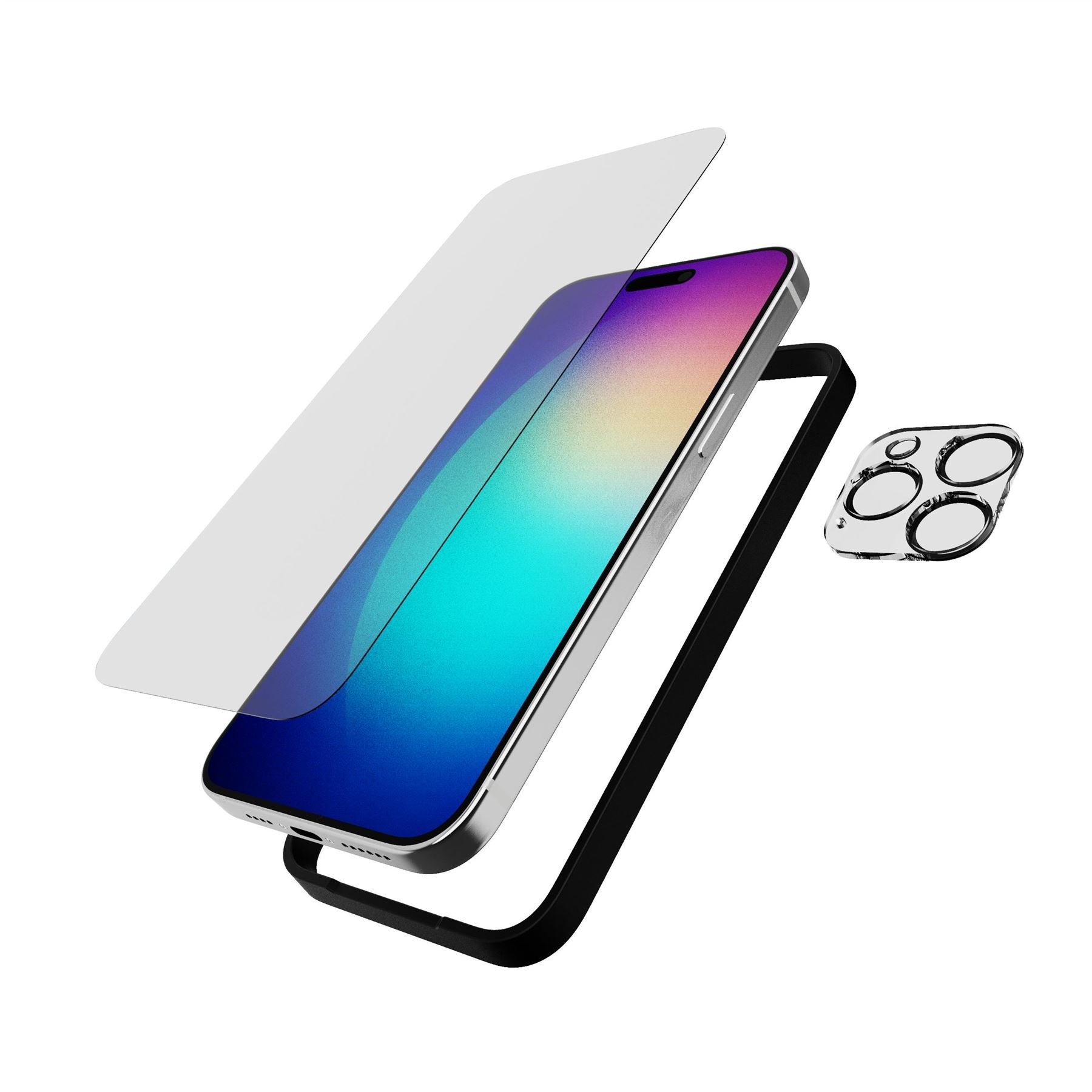 Tech21 ImpactGlass iPhone 15 Pro Max Schutzfolie mit Kameraglas