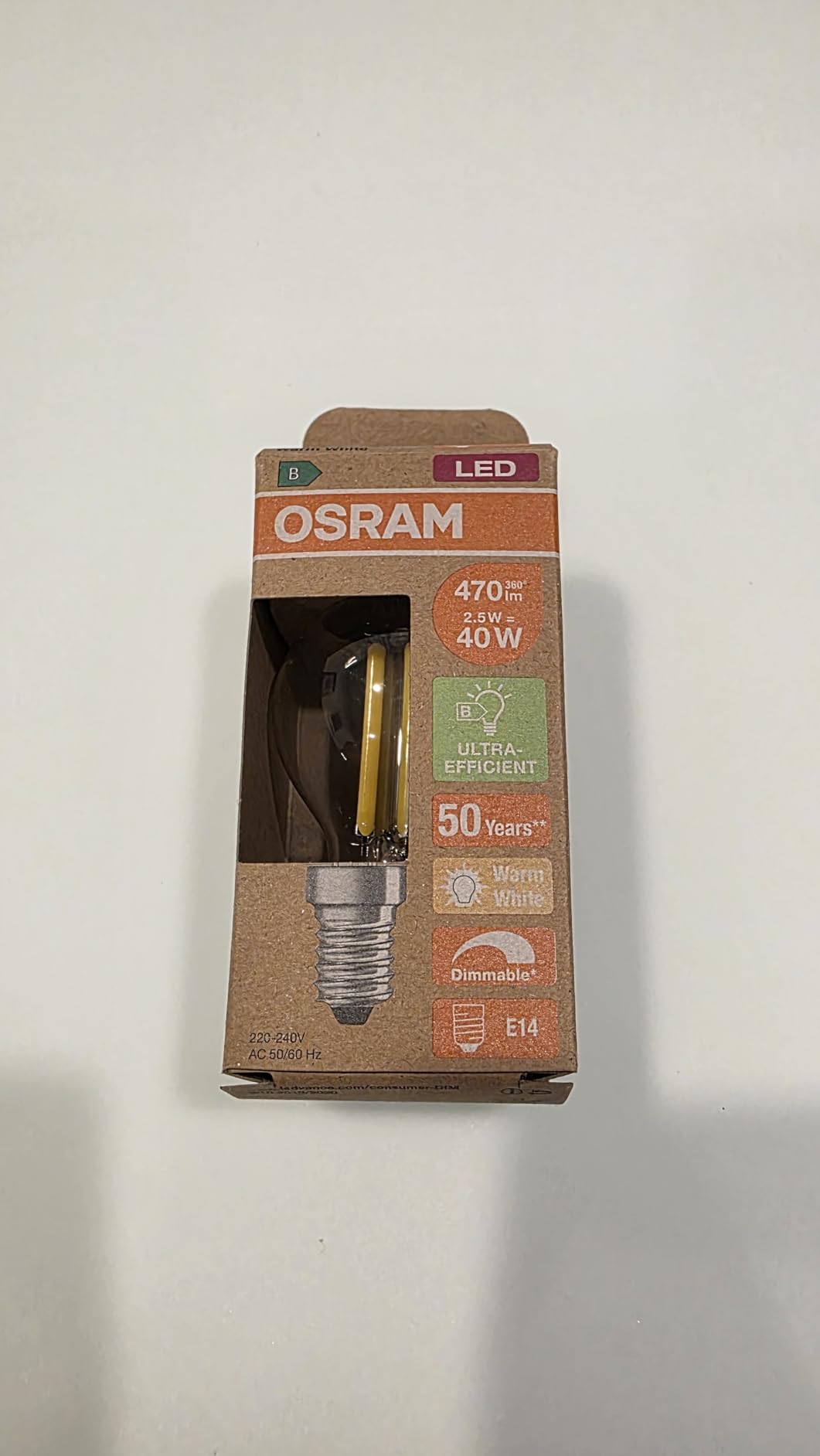 ams OSRAM Classic P 40 LED Tropfen E14 klar dimmbar