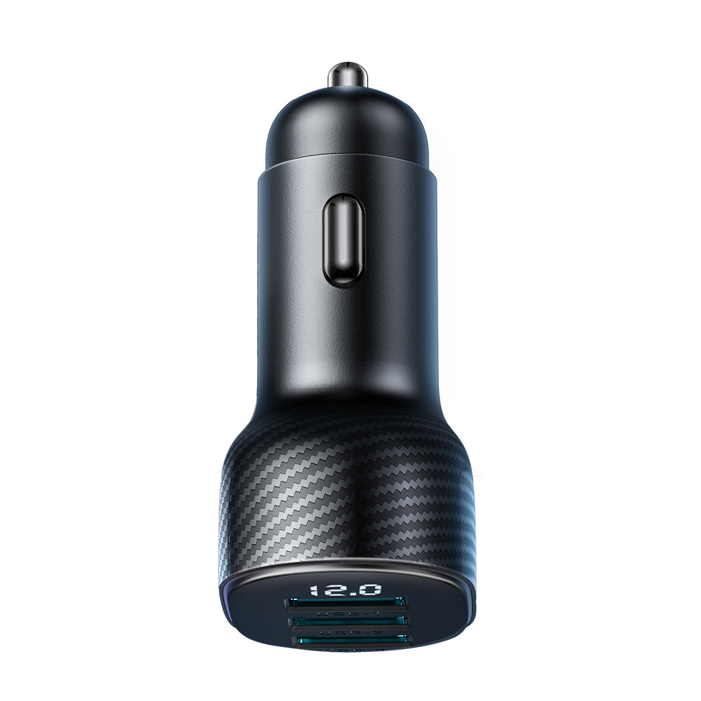 JOYROOM JR-CCD03 Auto Ladegerät 3USB 17W Display Schwarz