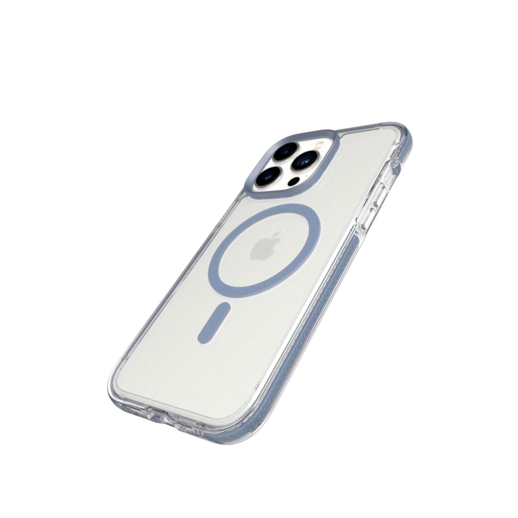 Tech21 EvoCrystal iPhone 14 Pro Max Handyhülle Steel Blue MagSafe